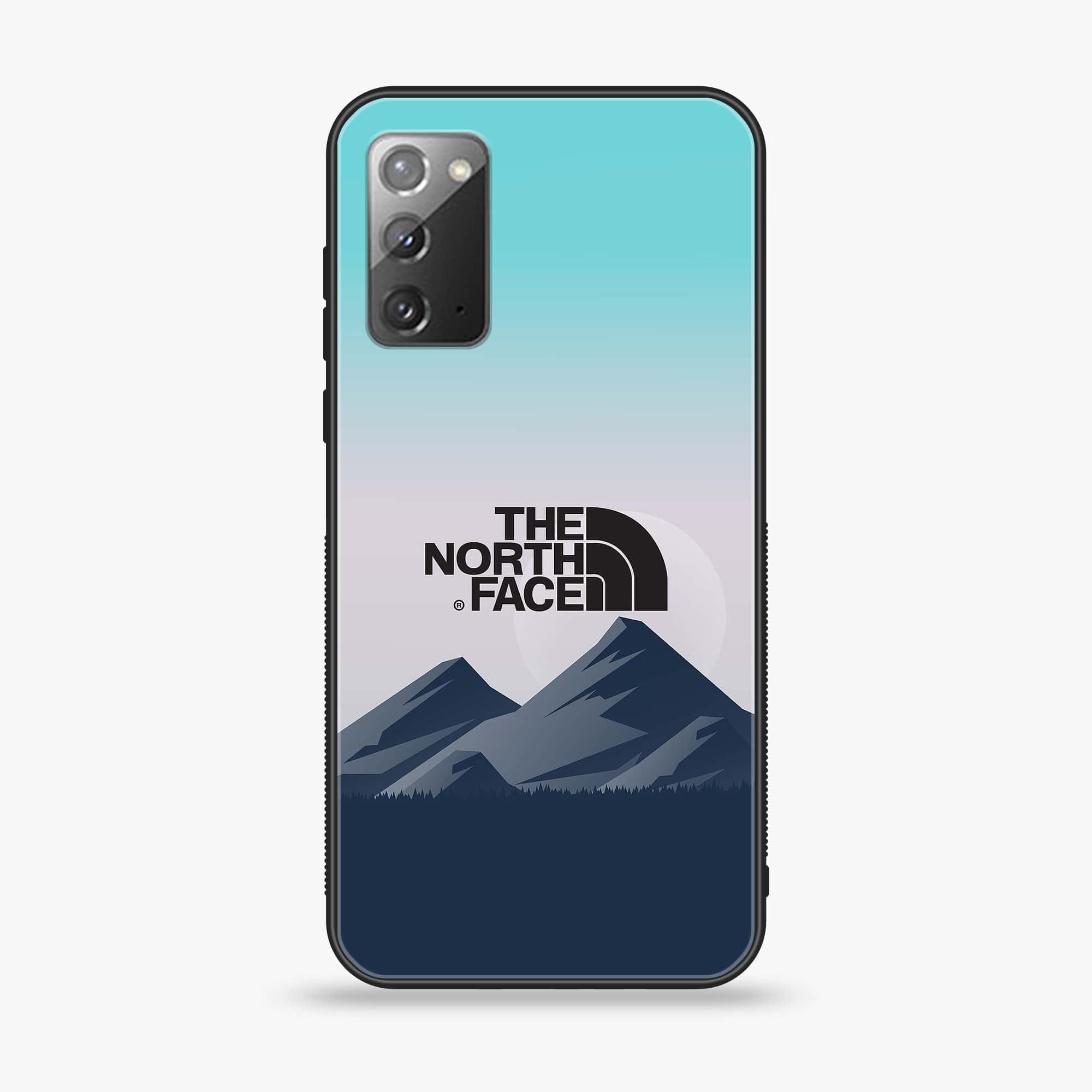 Samsung Galaxy Note 20 - The North Face Series - Premium Printed Glass soft Bumper shock Proof Case
