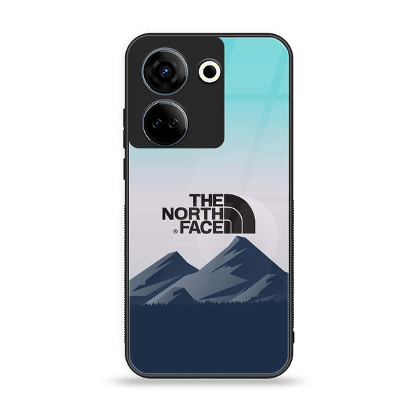 Tecno Camon 20 - The North Face Series  Design 4- Premium Printed Glass soft Bumper shock Proof Case CS-18718