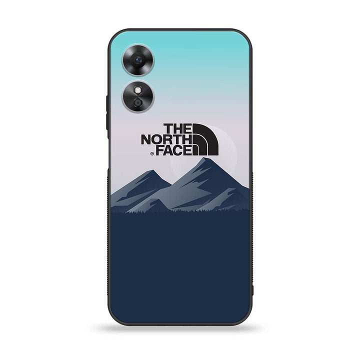 OPPO A17 / A17k  - The North Face Design 4 - Premium Printed Glass soft Bumper shock Proof Case CS-15881