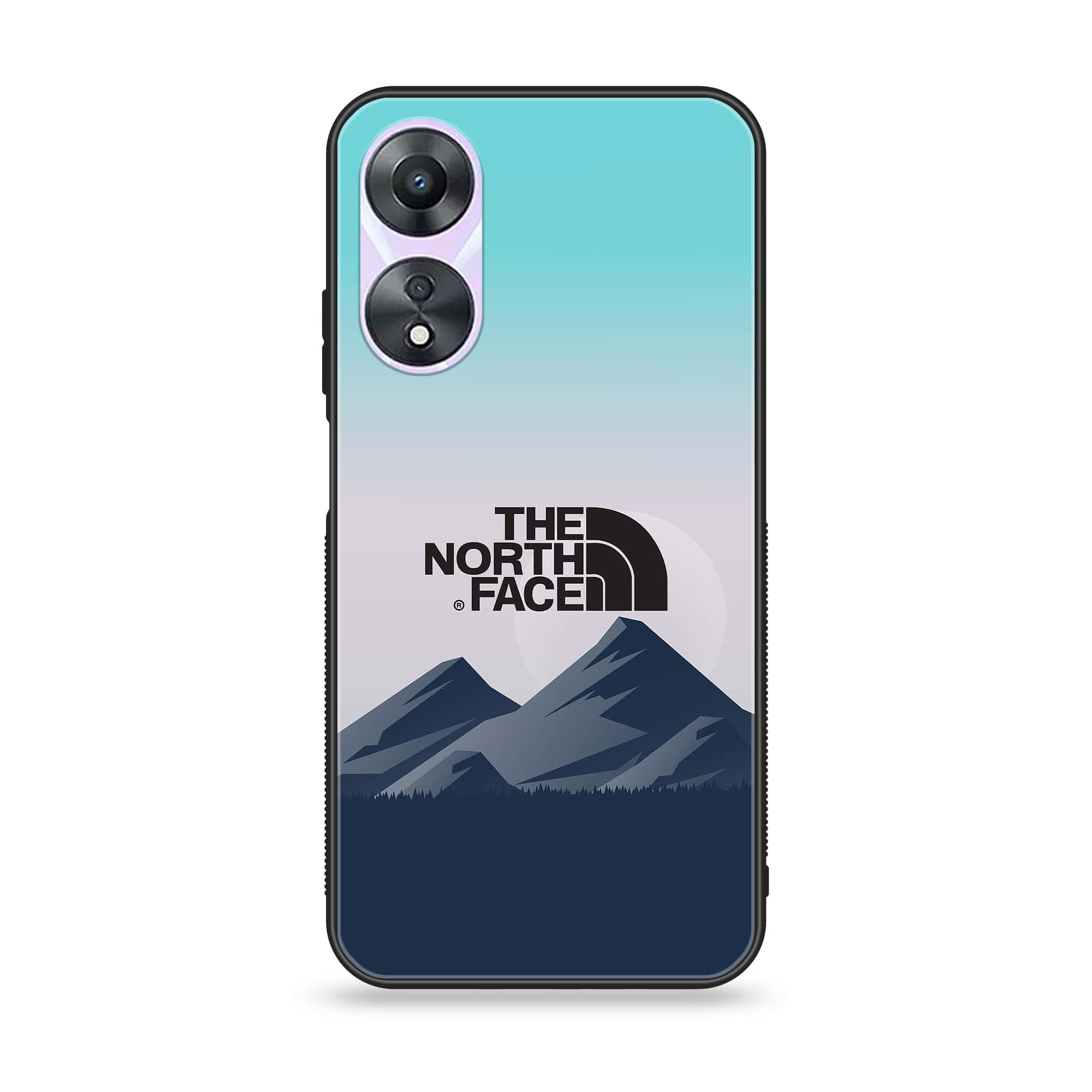 Oppo A58 - The North Face Series - Premium Printed Glass soft Bumper shock Proof Case