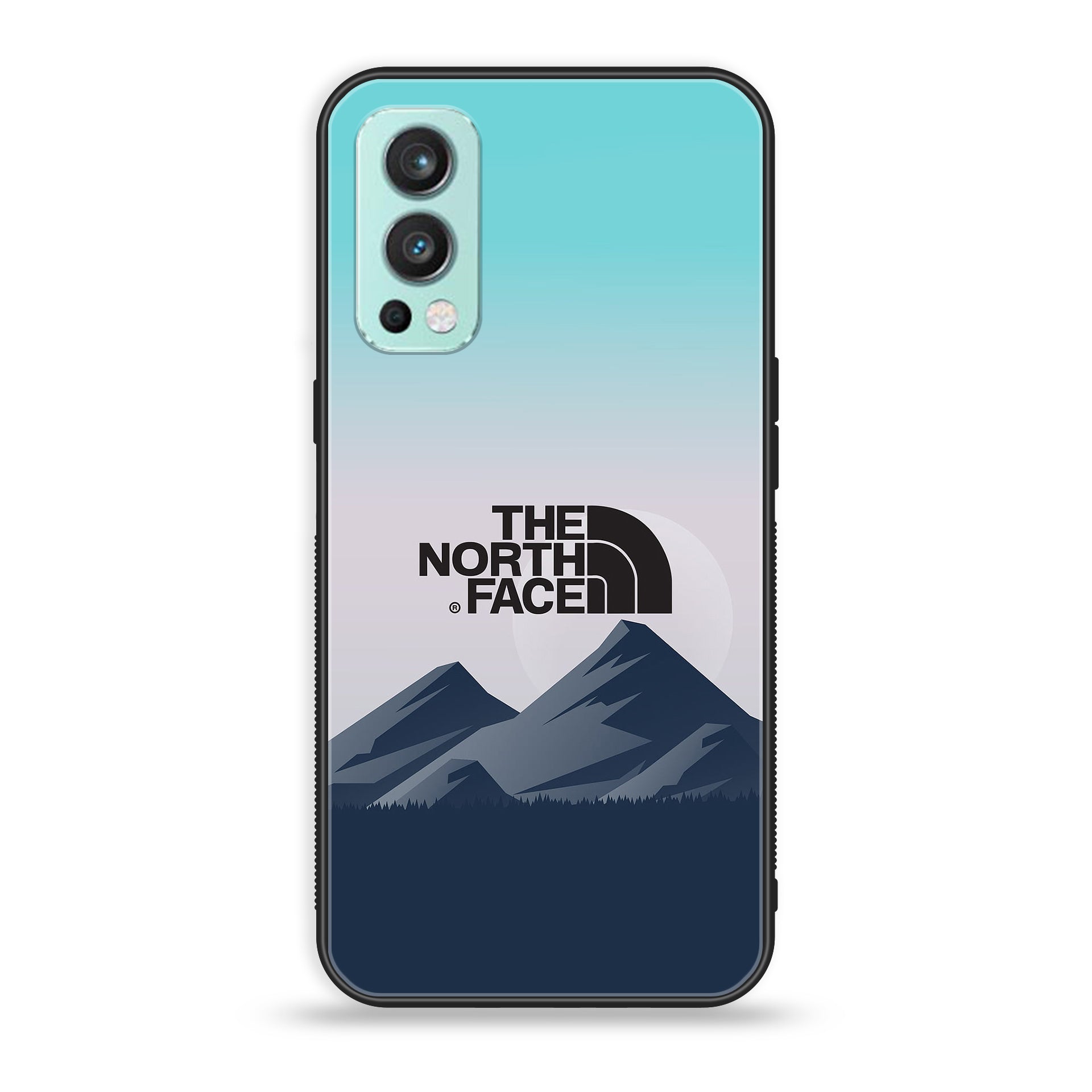 OnePlus Nord 2 5G - The North Face Series - Premium Printed Glass soft Bumper shock Proof Case
