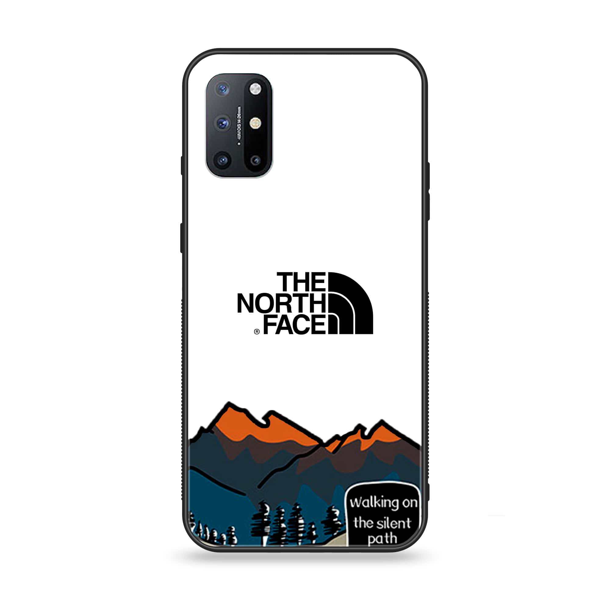 OnePlus 8T - The North Face Series - Premium Printed Glass soft Bumper shock Proof Case