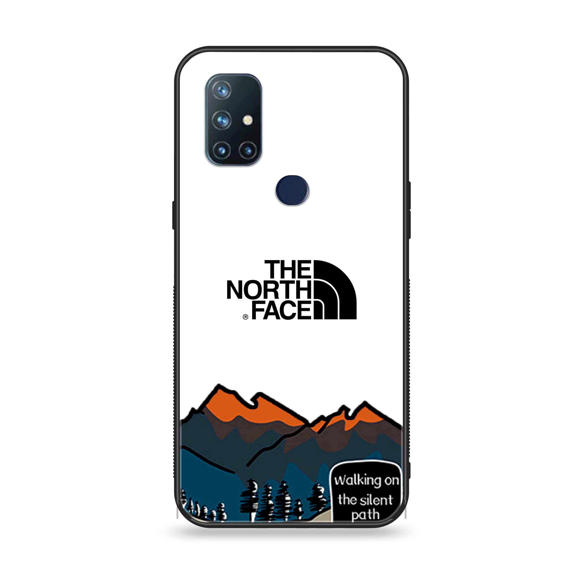 OnePlus Nord N10 - The North Face Series - Premium Printed Glass soft Bumper shock Proof Case