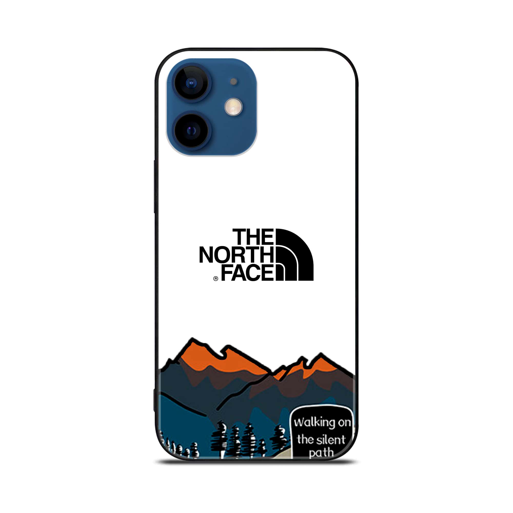 iPhone 11 The North Face Series Premium Printed Glass soft Bumper shock Proof Case