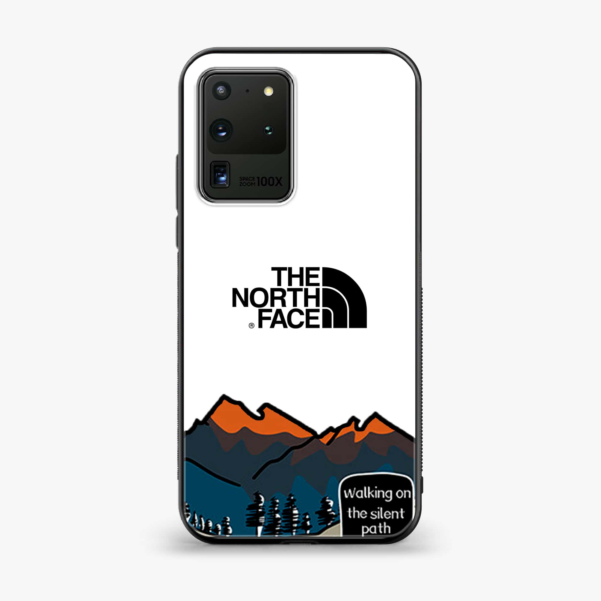 Samsung Galaxy S20 Ultra - The North Face Series - Premium Printed Glass soft Bumper shock Proof Case