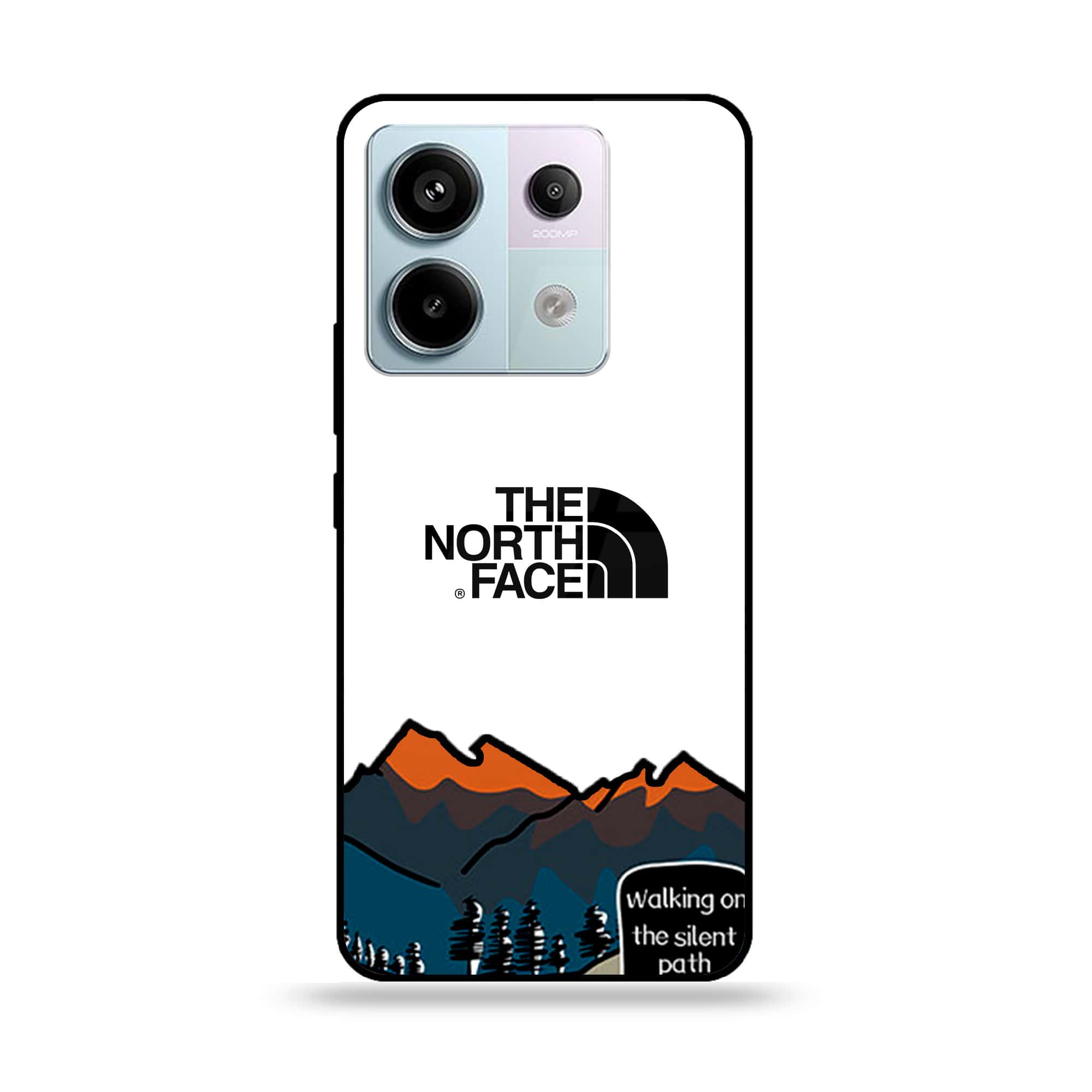 Redmi Note 13 Pro 4G - The North Face Series - Premium Printed Glass soft Bumper shock Proof Case