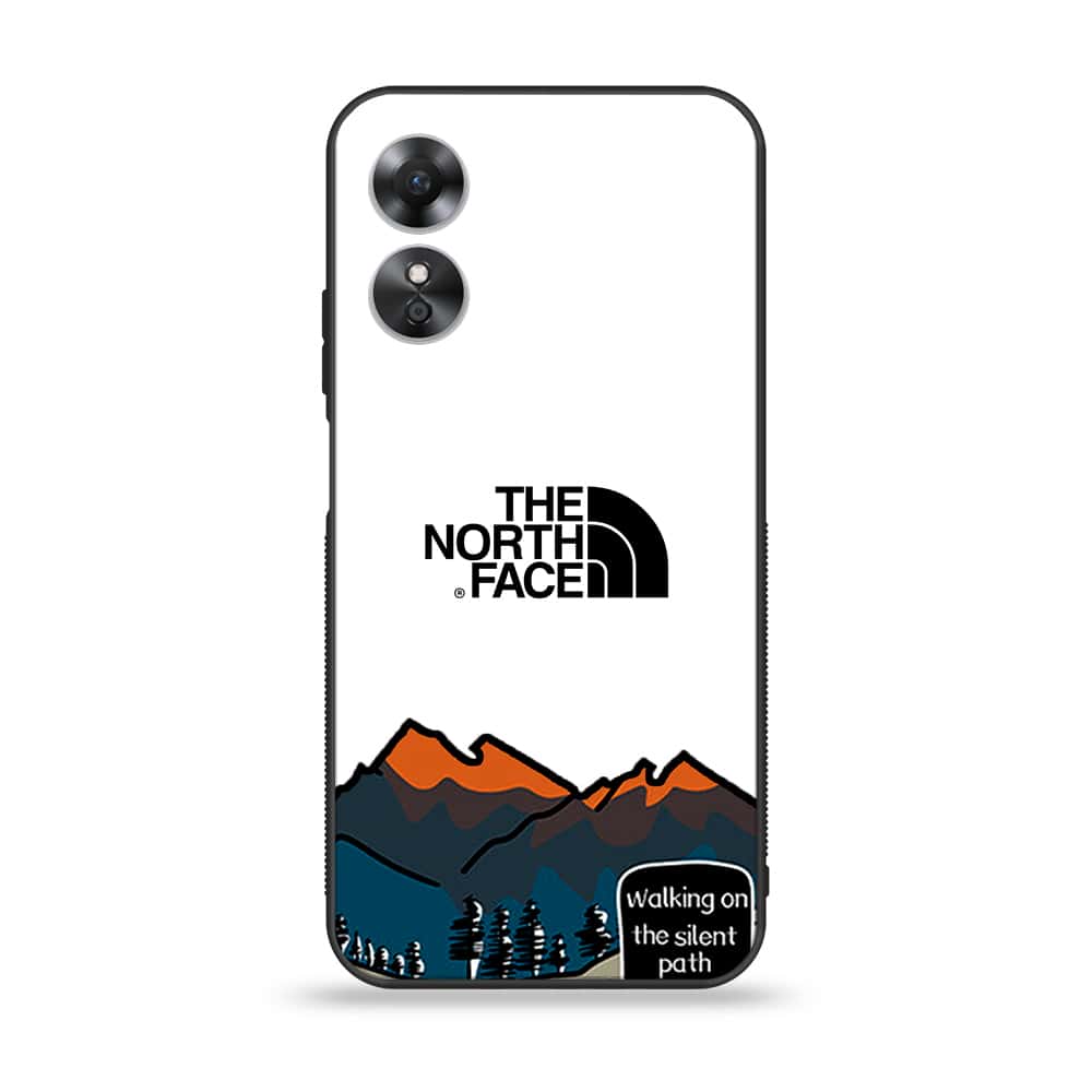 OPPO A17 - The North Face Series - Premium Printed Glass soft Bumper shock Proof Case