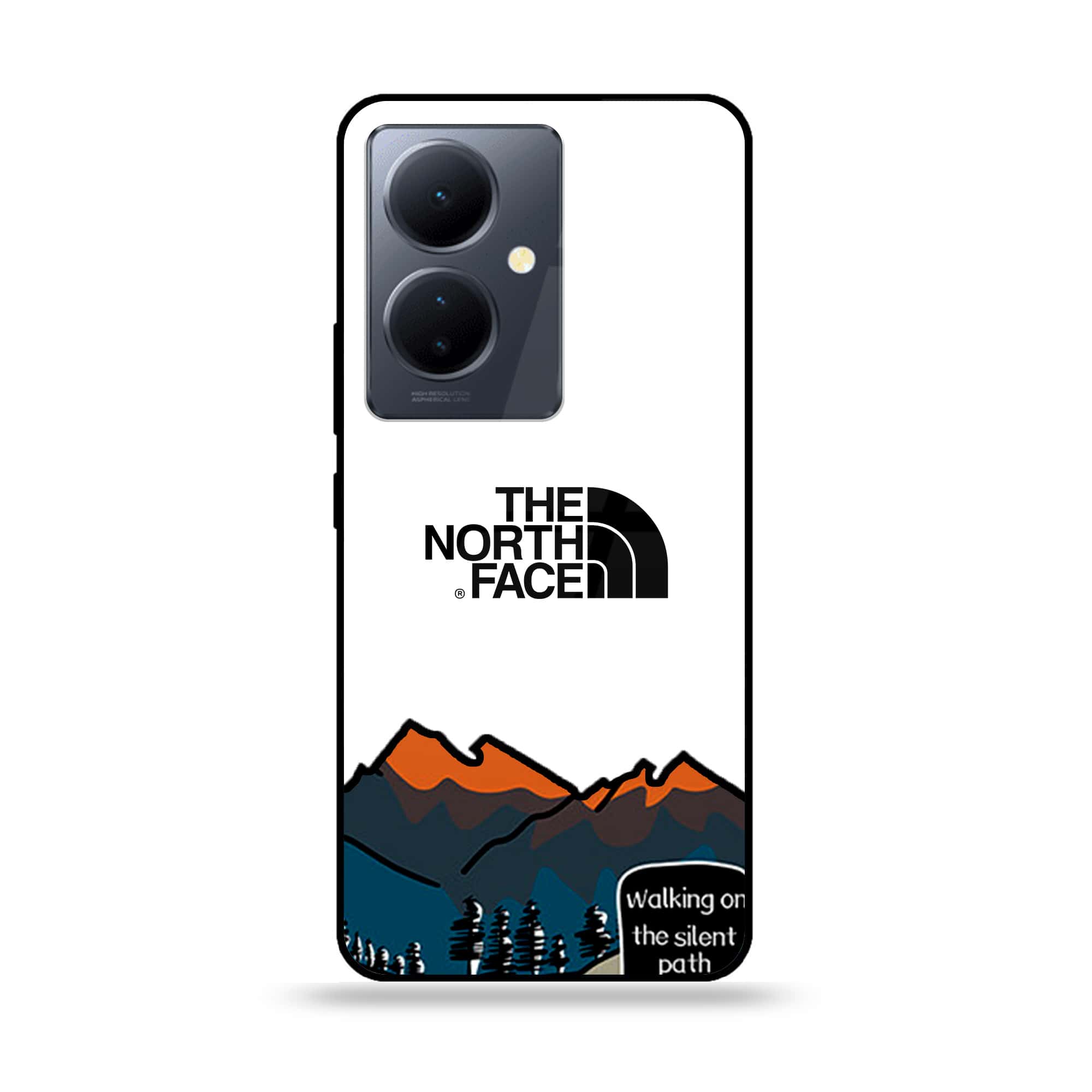Vivo Y78 - The North Face Series - Premium Printed Glass soft Bumper shock Proof Case