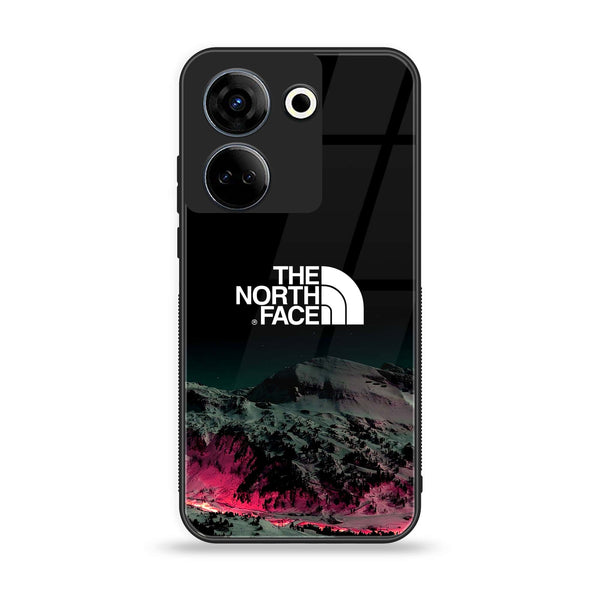 Tecno Camon 20 - The North Face Design 6 - Premium Printed Glass soft Bumper shock Proof Case CS-19949