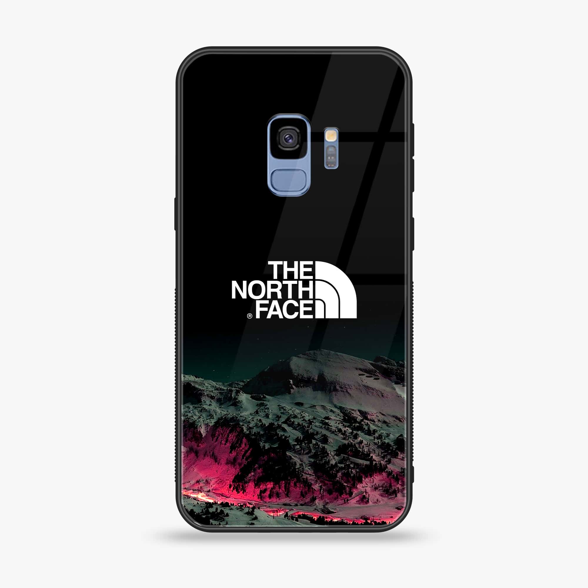 Galaxy S9 - The North Face Series - Premium Printed Glass soft Bumper shock Proof Case