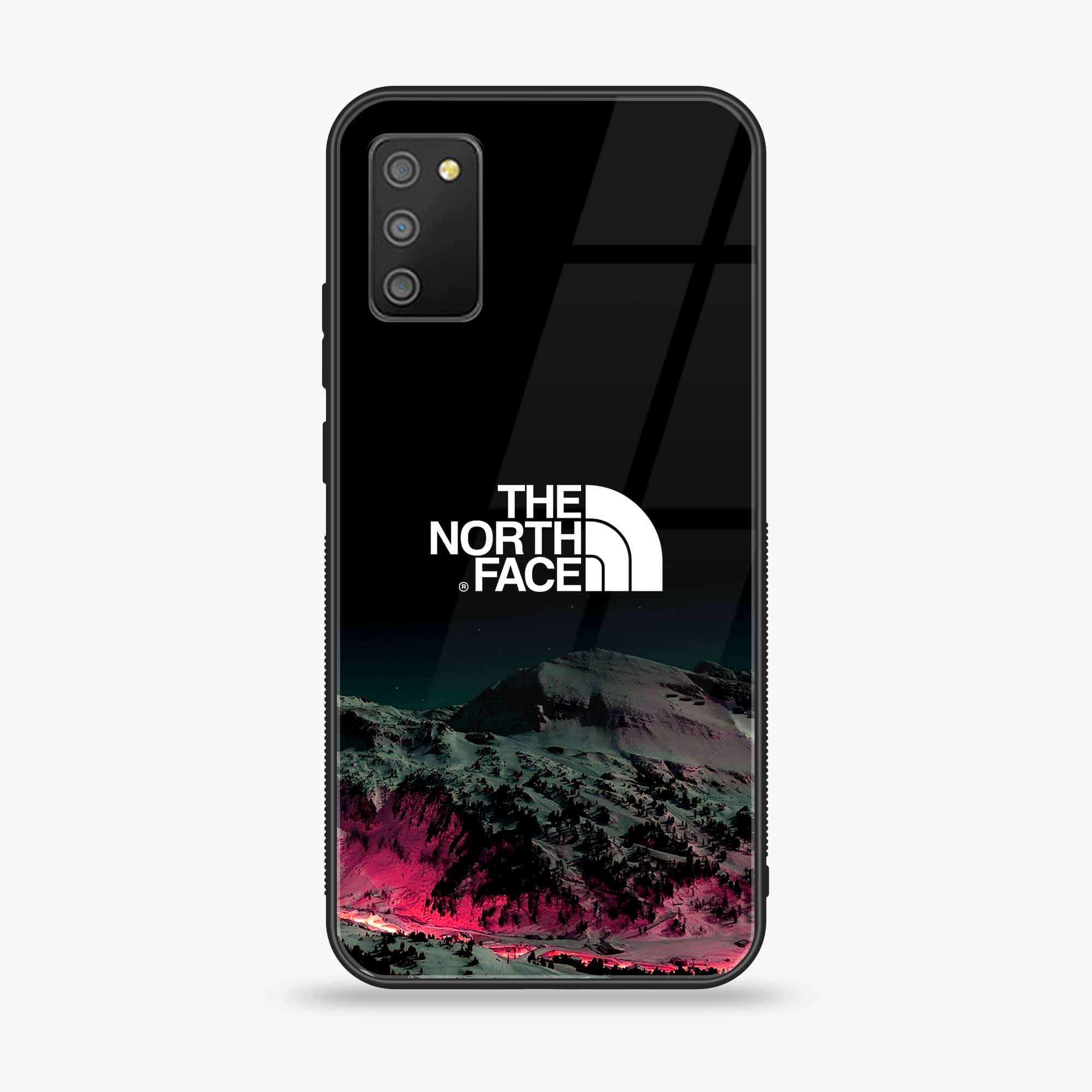 Samsung Galaxy M02s - The North Face Serie - Premium Printed Glass soft Bumper shock Proof Case