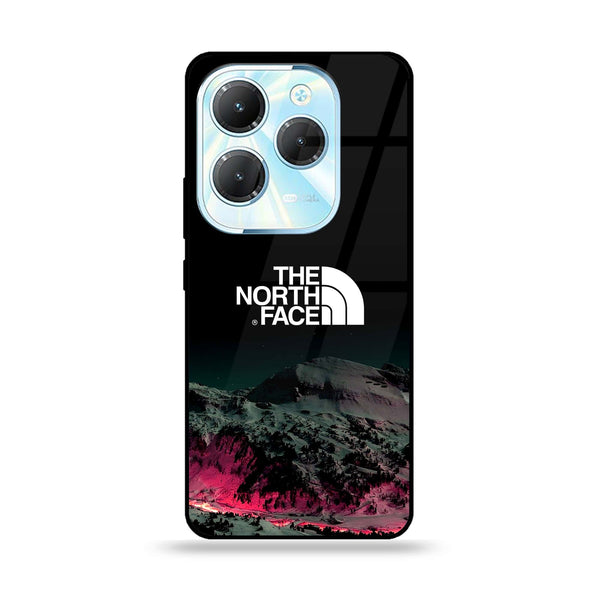 Infinix Hot 40 - The North Face Design 6 - Premium Printed Glass soft Bumper shock Proof Case CS-18552