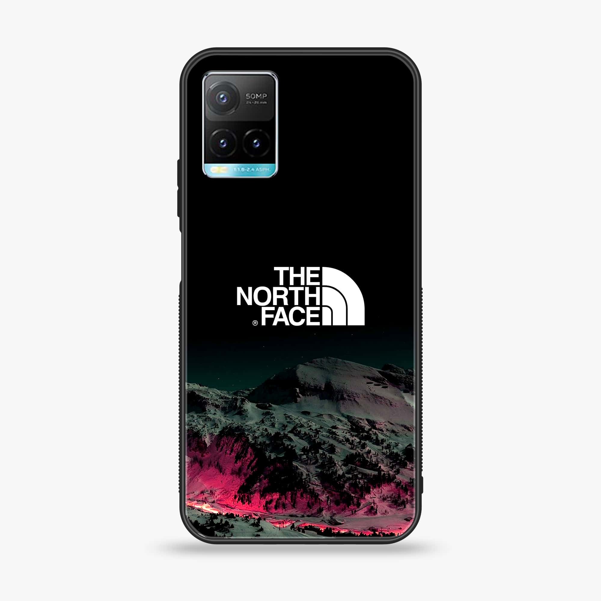 Vivo Y33T - The North Face Series - Premium Printed Glass soft Bumper shock Proof Case