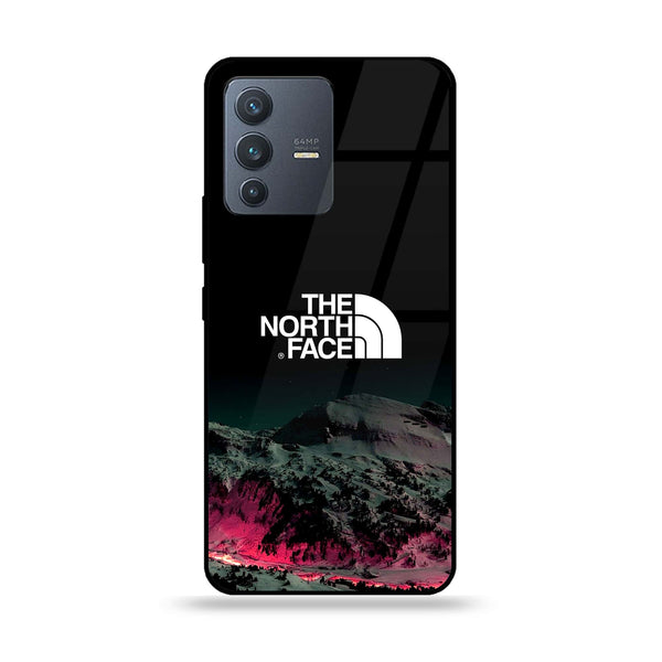 Vivo V23 5G - The North Face Design 6 - Premium Printed Glass soft Bumper shock Proof Case CS-31345