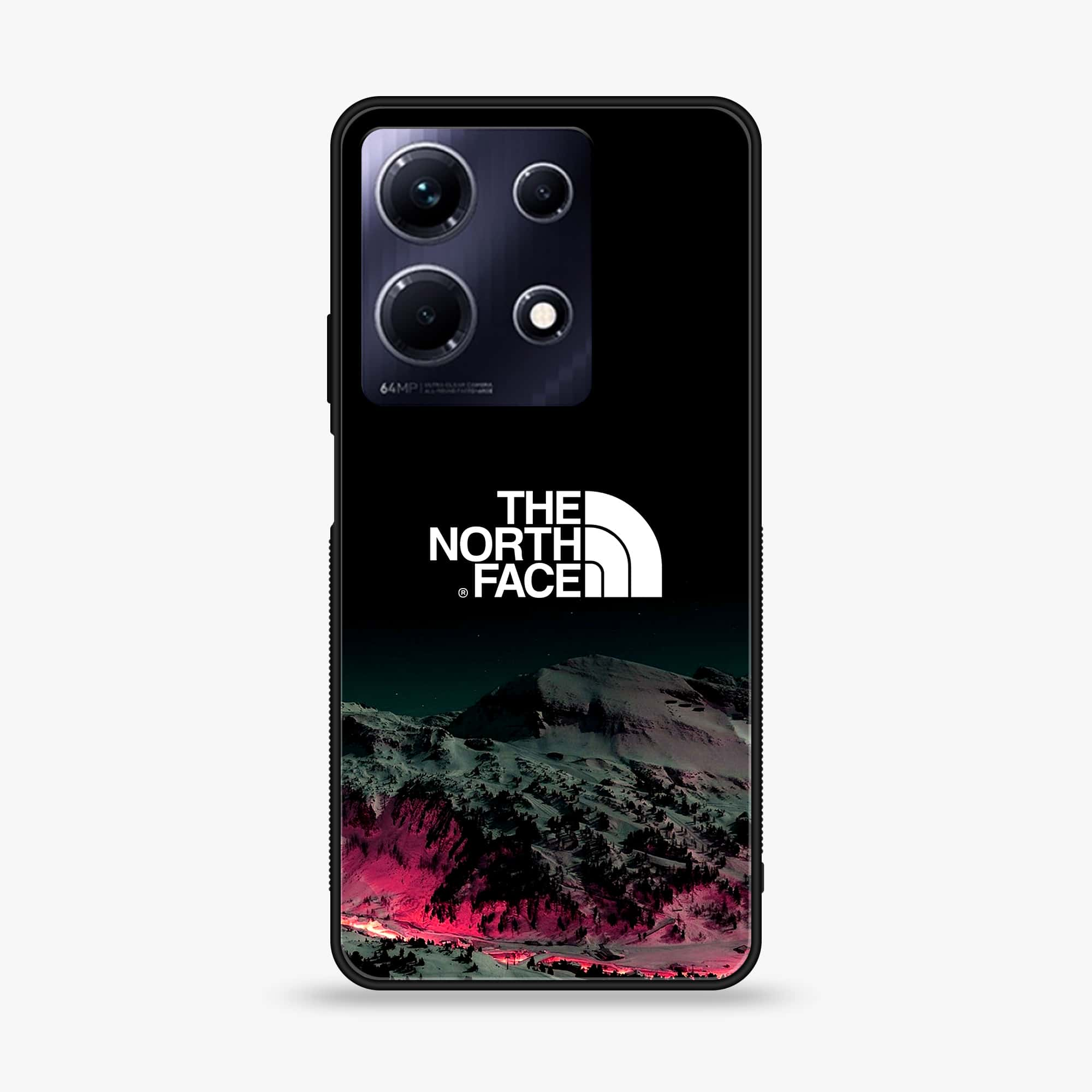 Infinix Note 30 Pro - The North Face Series - Premium Printed Glass soft Bumper shock Proof Case