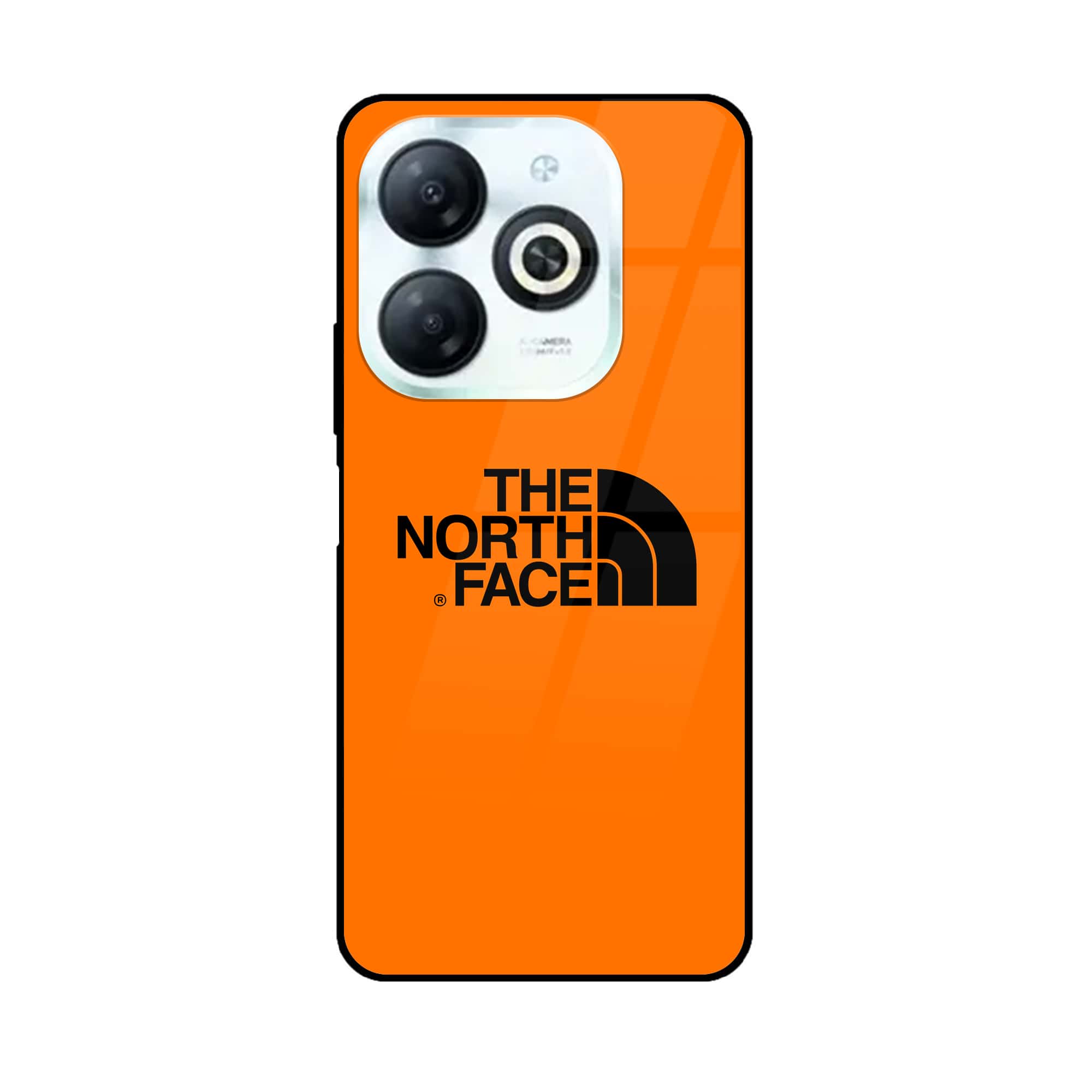 Infinix Hot 40i - The North Face Series - Premium Printed Glass soft Bumper shock Proof Case