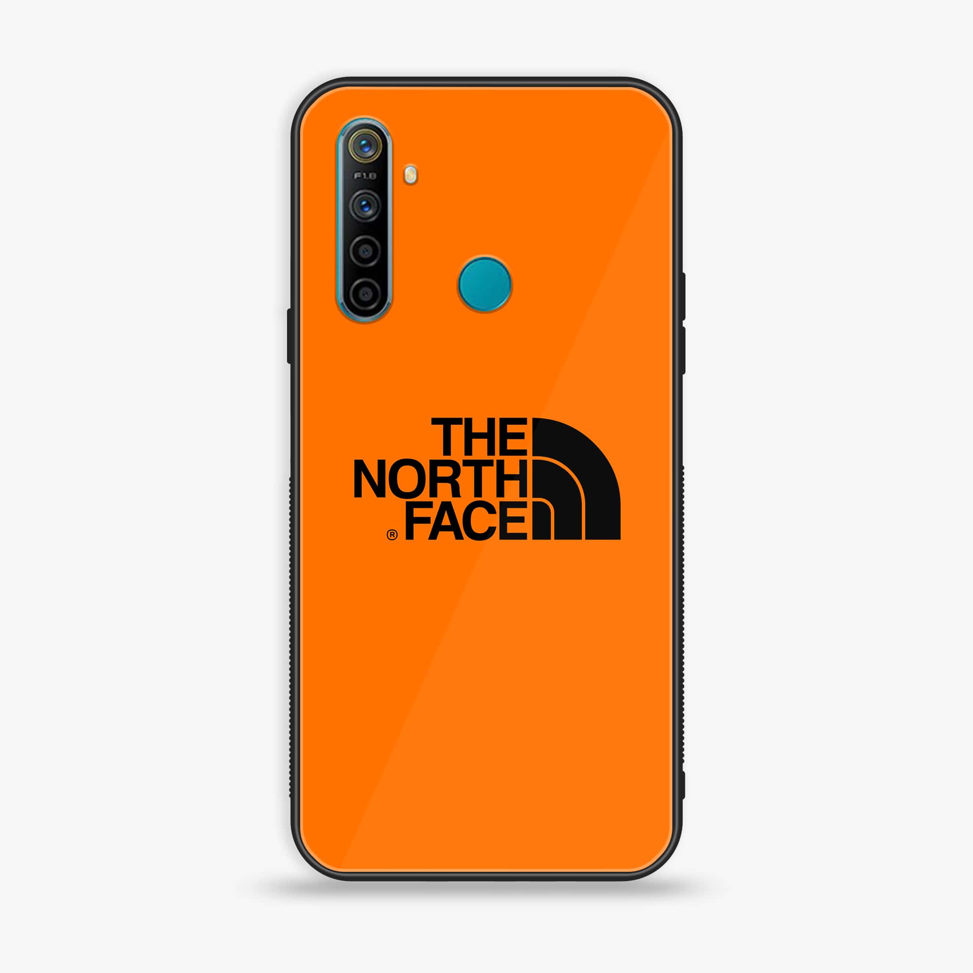 Realme 5i The North Face Series Premium Printed Glass soft Bumper shock Proof Case
