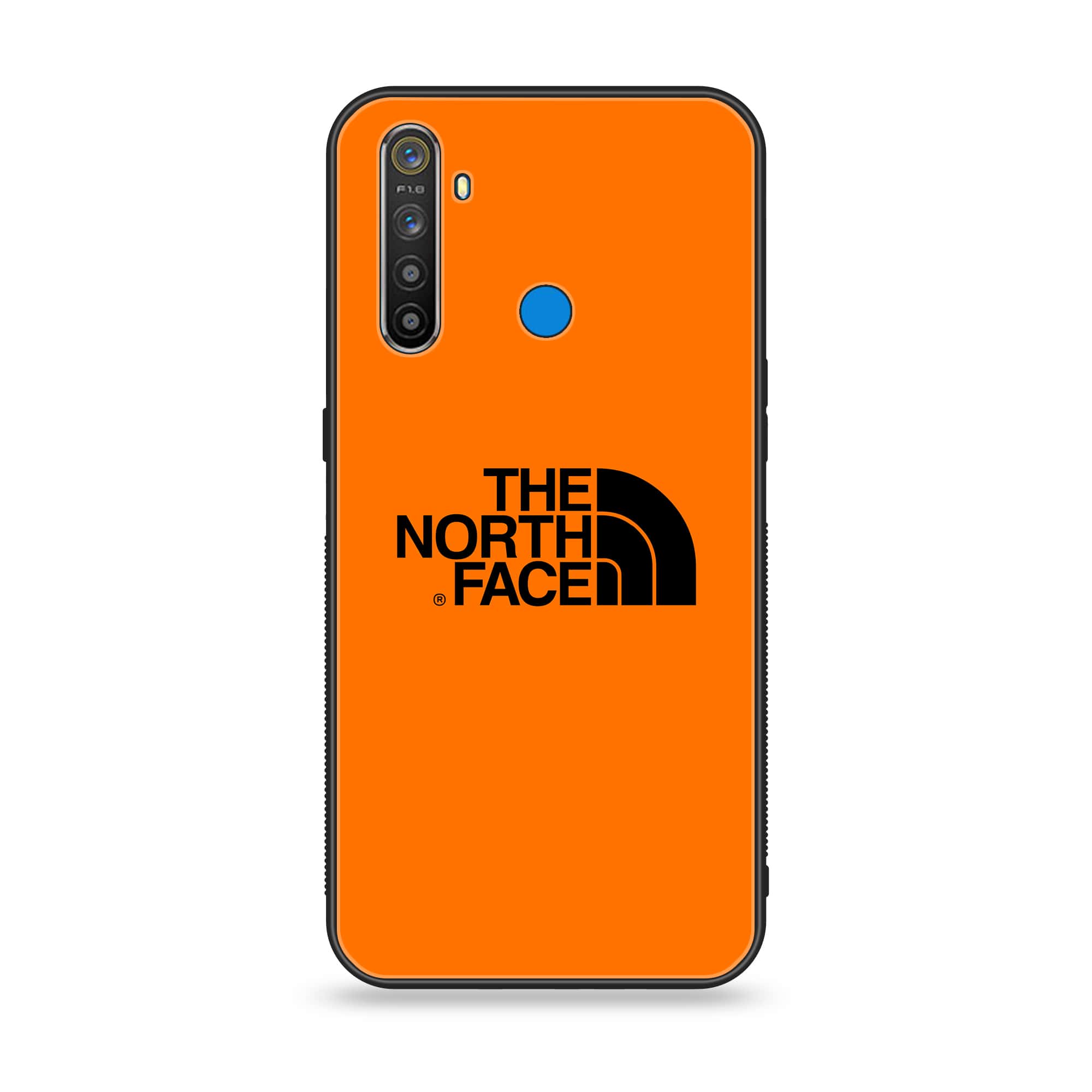 Realme 5 The North Face Series Premium Printed Glass soft Bumper shock Proof Case