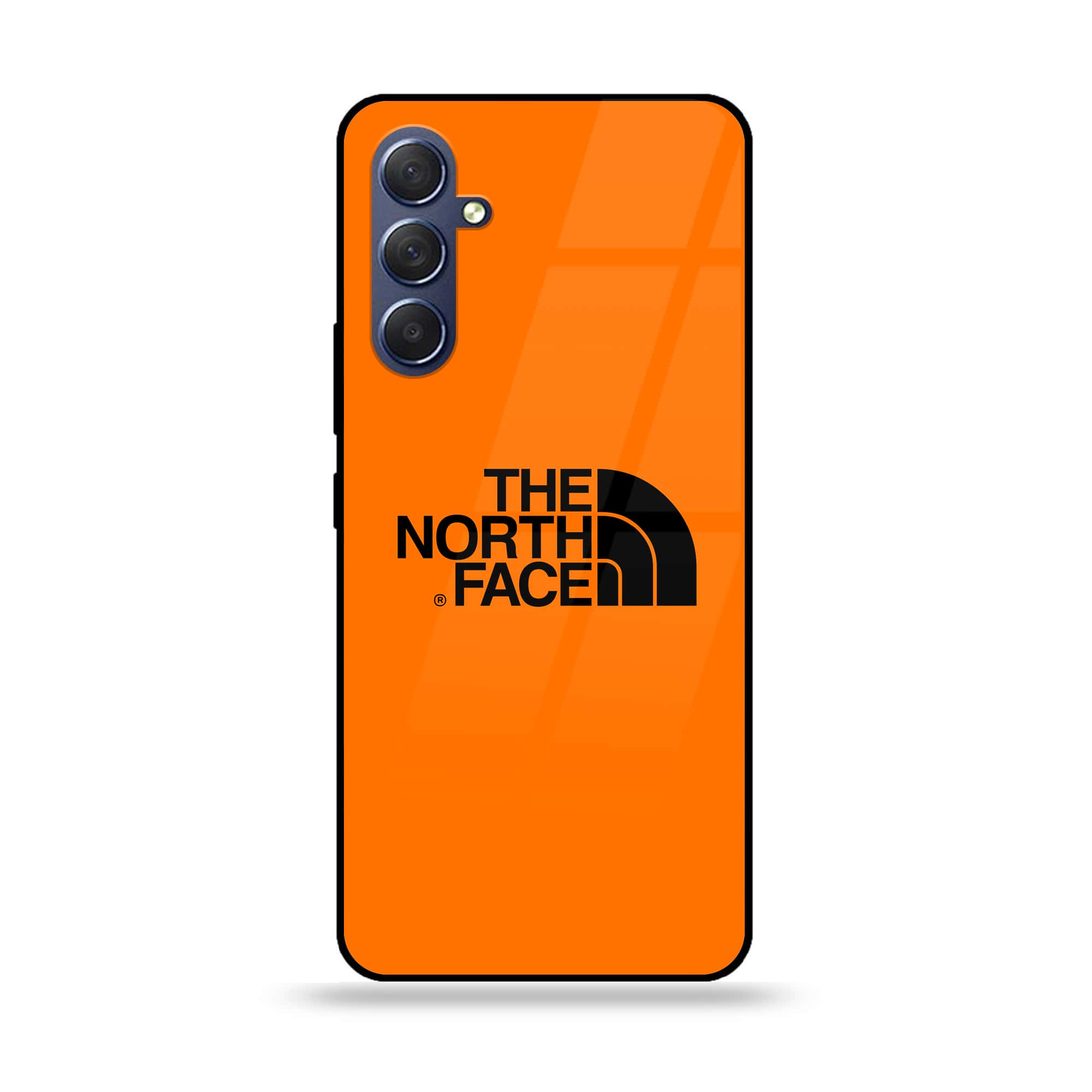 Samsung Galaxy M54 - The North Face Series - Premium Printed Glass soft Bumper shock Proof Case