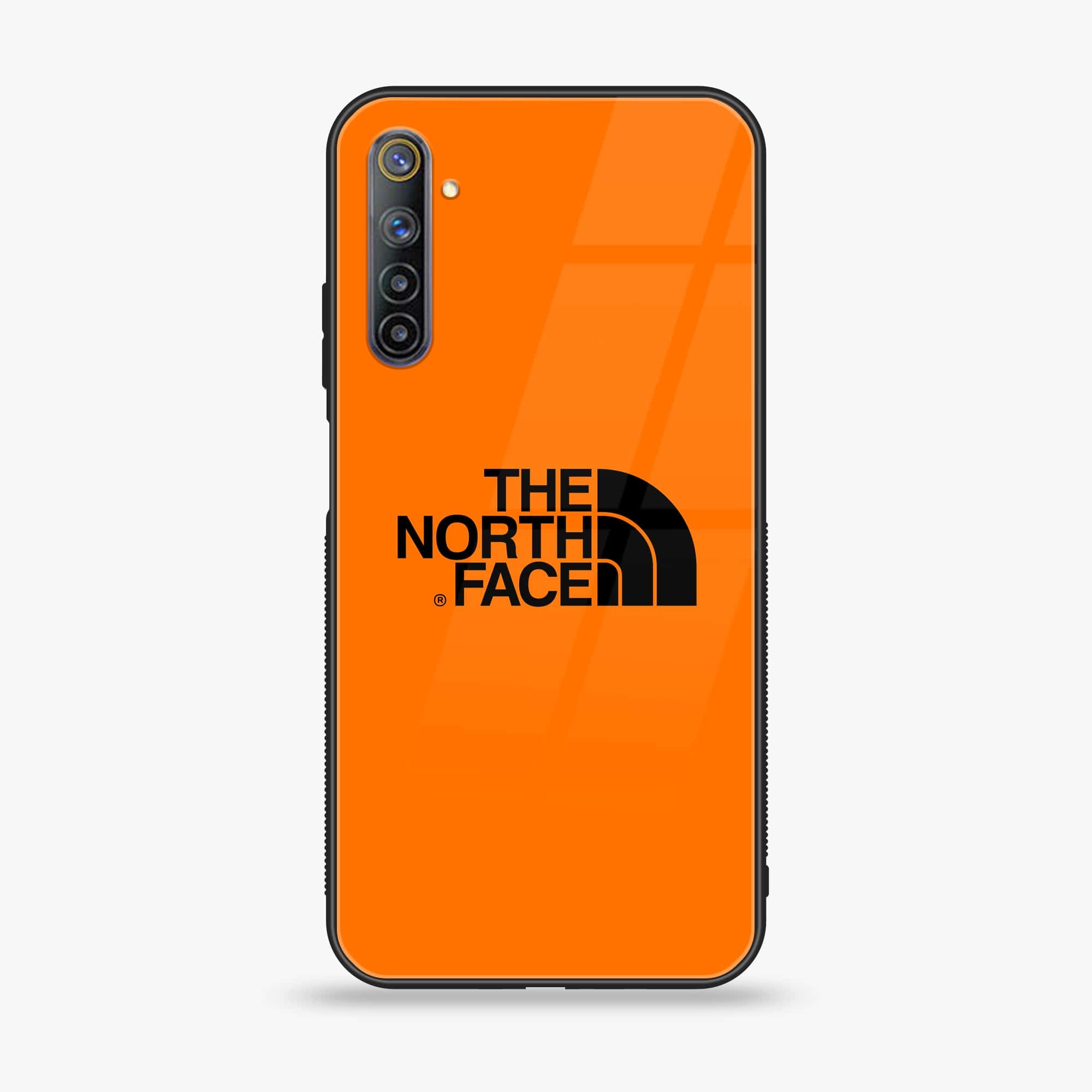 Realme 6 Pro The North Face Series Premium Printed Glass soft Bumper shock Proof Case
