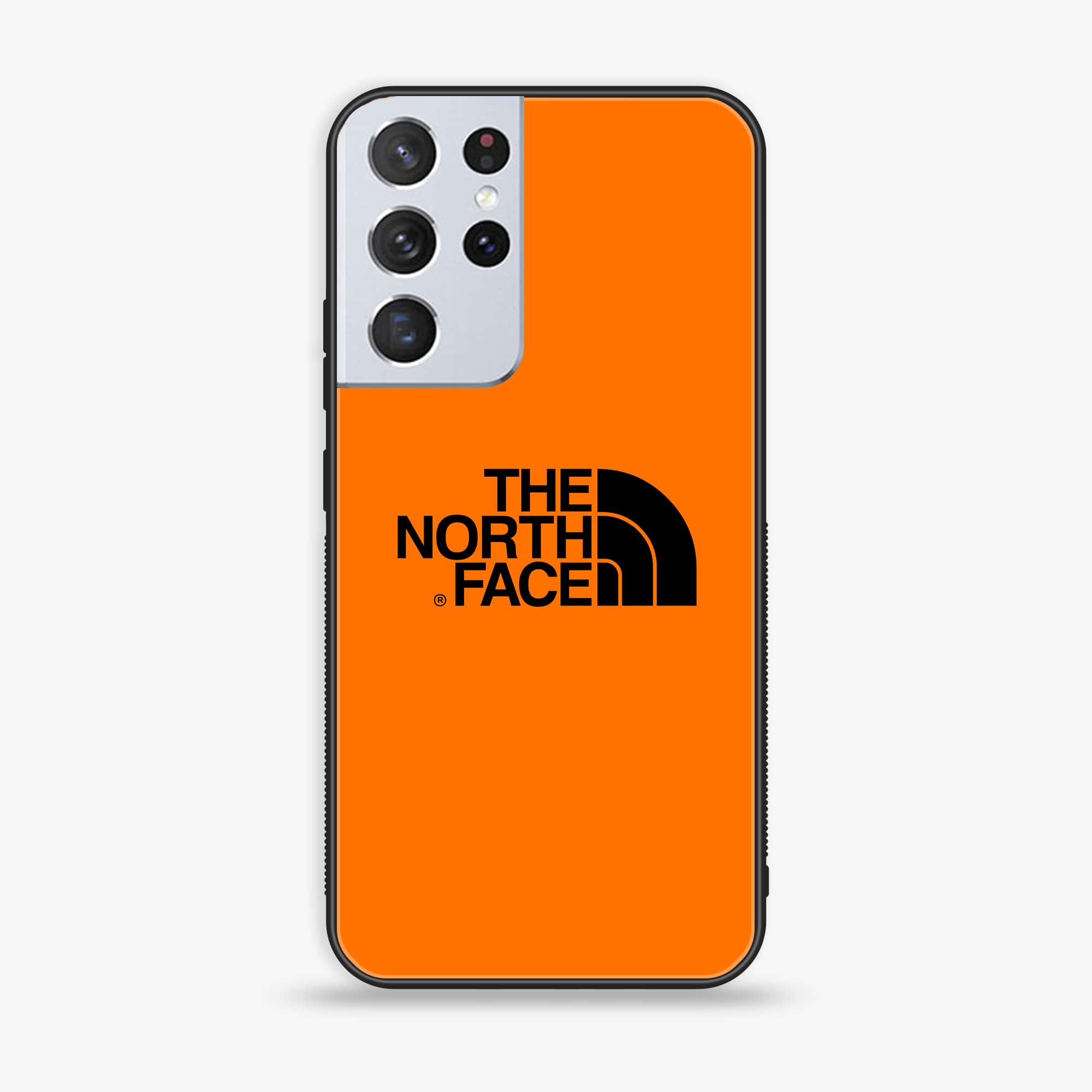 Galaxy S21 Ultra - The North Face Series - Premium Printed Glass soft Bumper shock Proof Case
