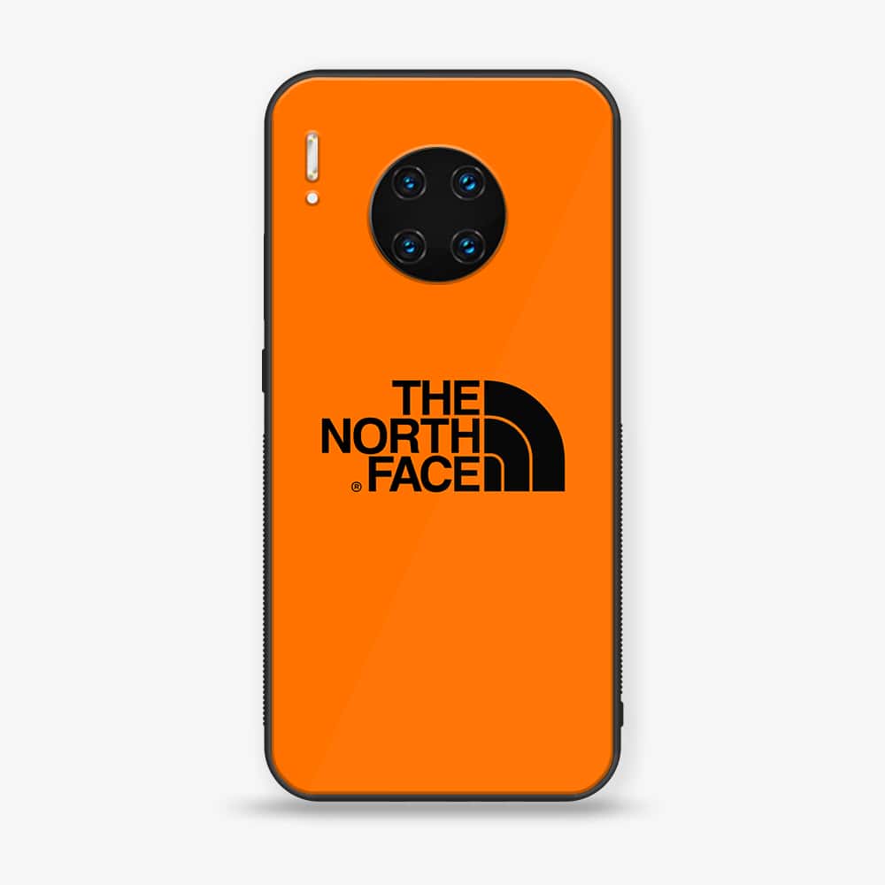 Huawei Mate 30 Pro - The North Face Series - Premium Printed Glass soft Bumper shock Proof Case