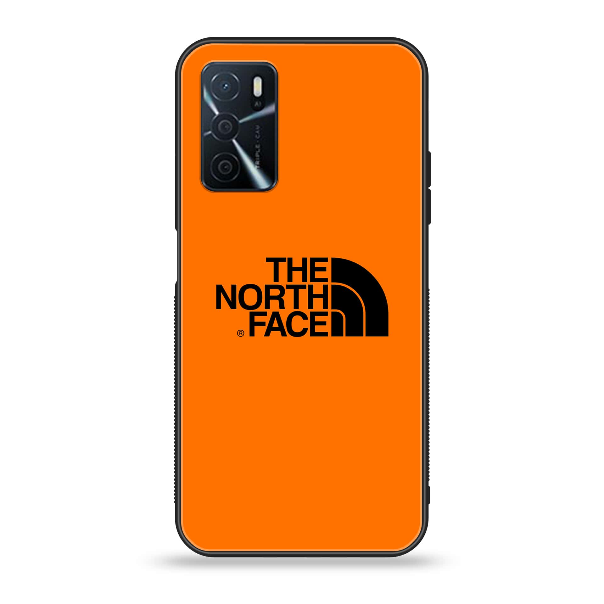 OPPO A16 - The North Face Series - Premium Printed Glass soft Bumper shock Proof Case