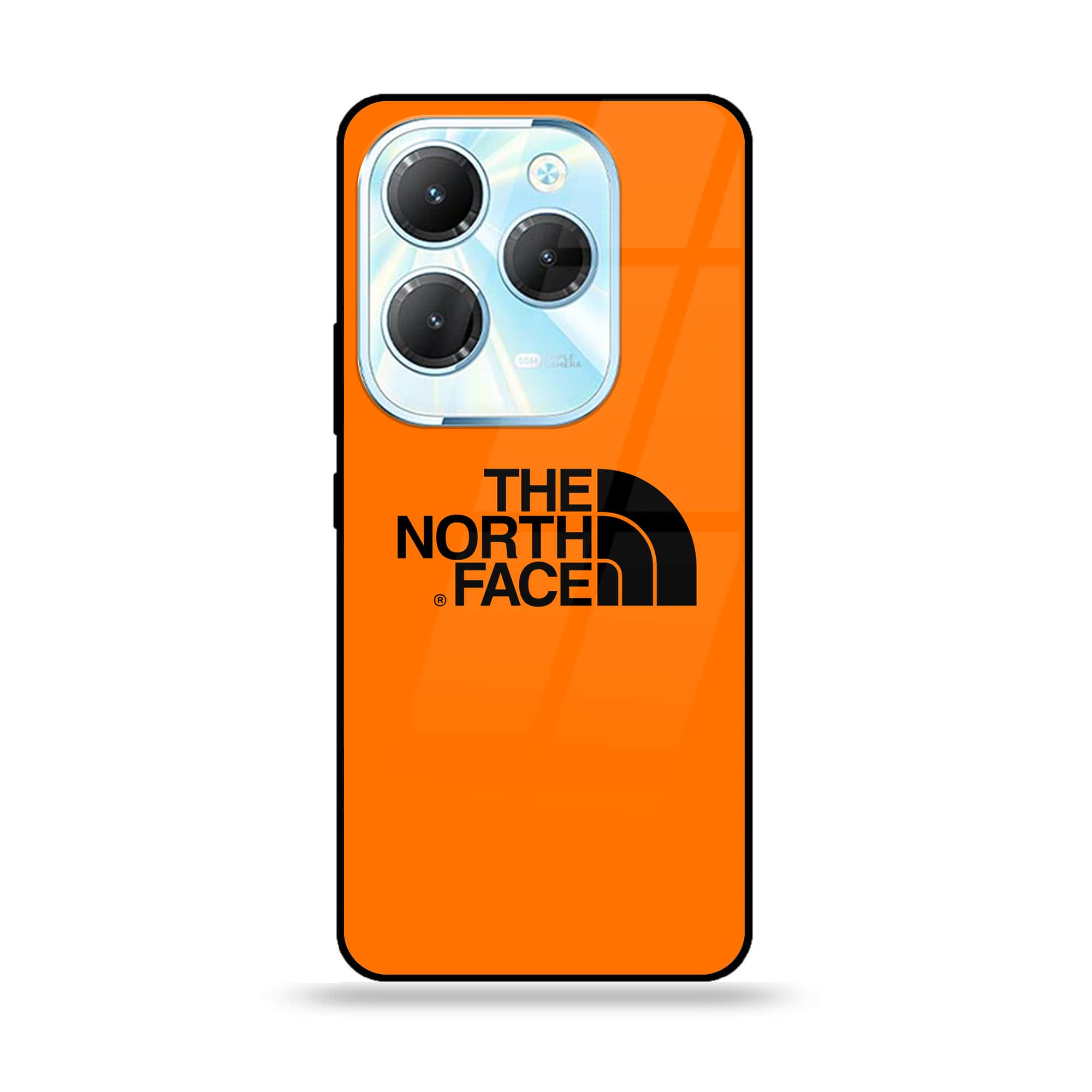 Infinix Hot 40 - The North Face Series - Premium Printed Glass soft Bumper shock Proof Case