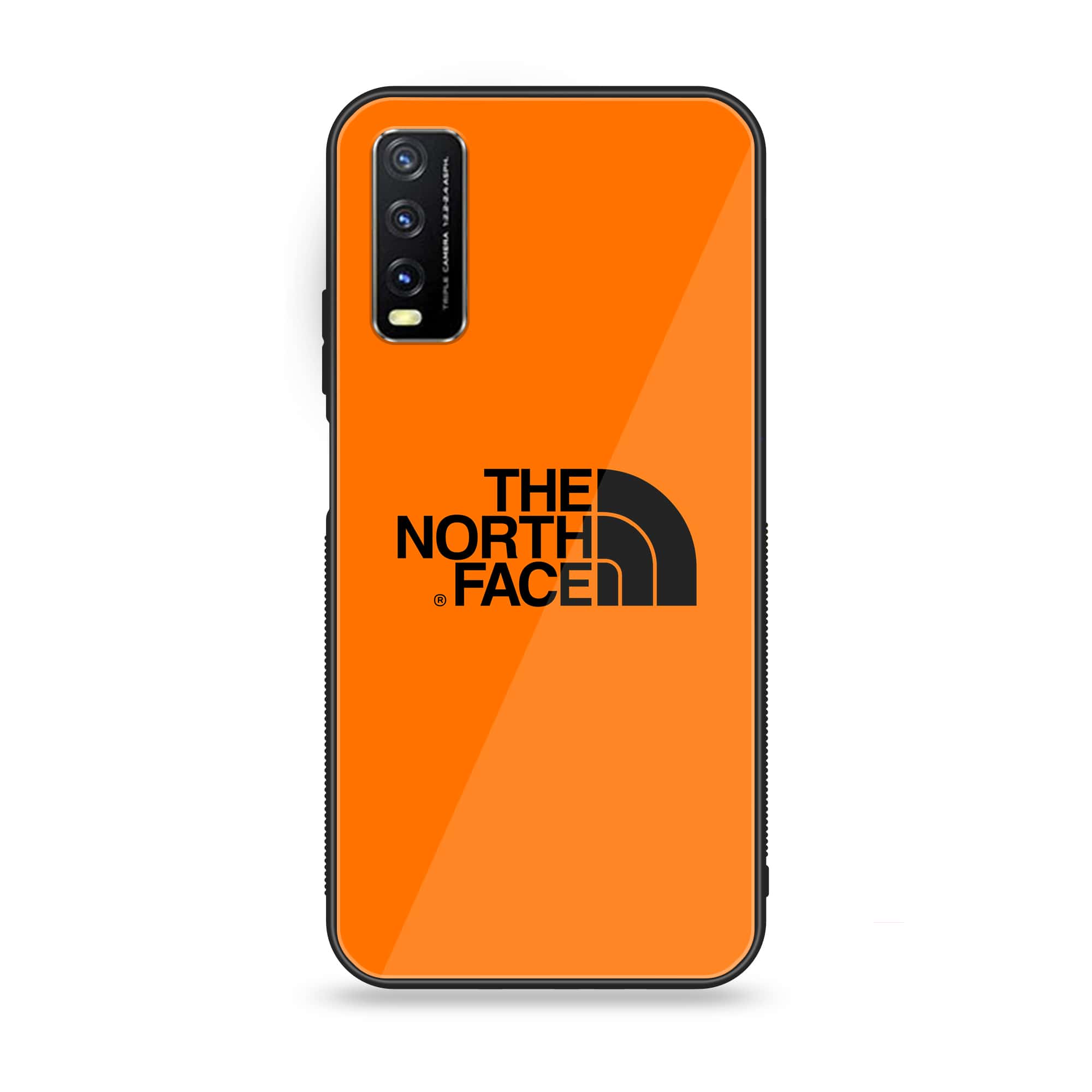 Vivo Y20 - The North Face Series - Premium Printed Glass soft Bumper shock Proof Case