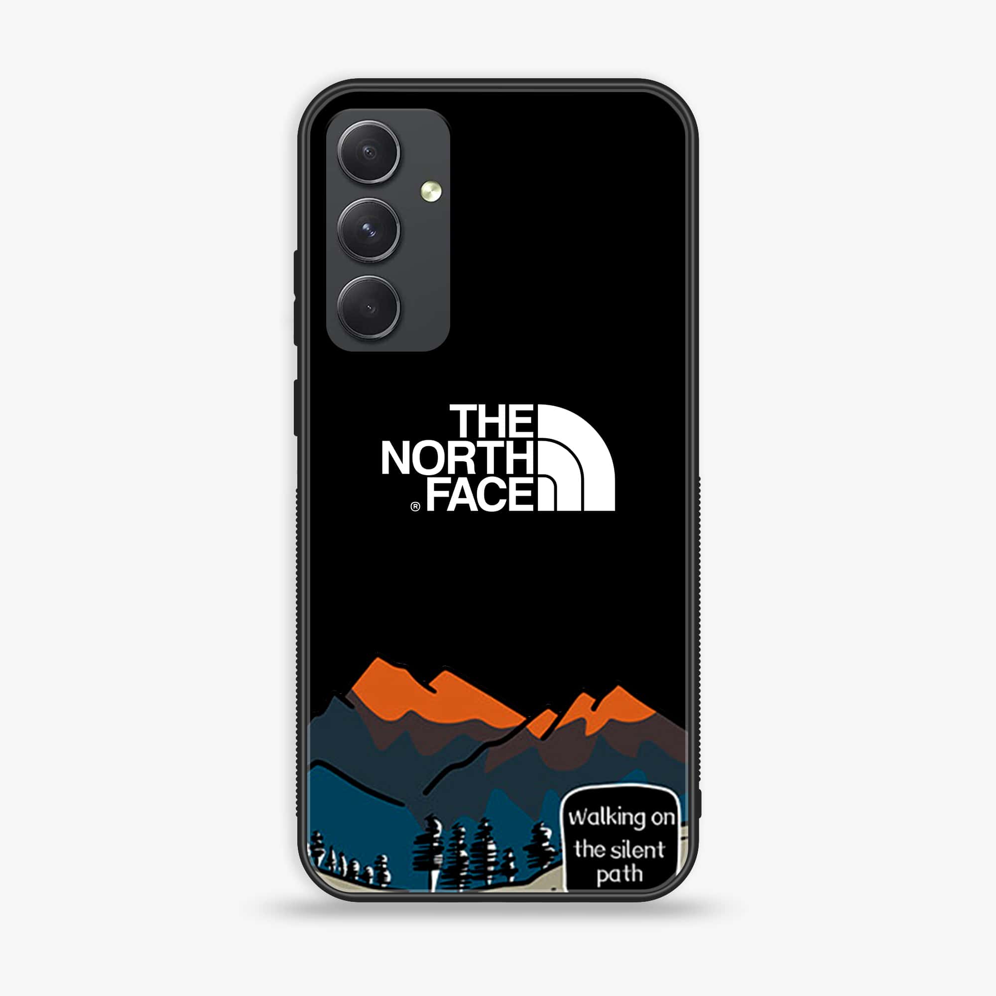 Samsung Galaxy A24 4G - The North Face Series - Premium Printed Glass soft Bumper shock Proof Case