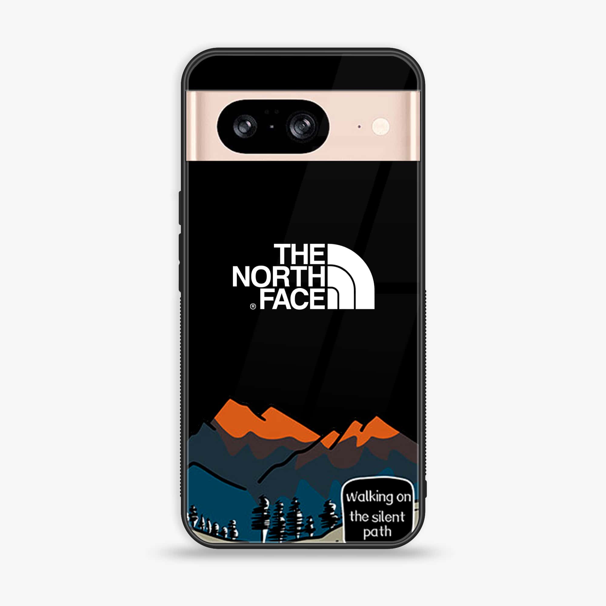 Google Pixel 8 - The North Face Series - Premium Printed Glass soft Bumper shock Proof Case