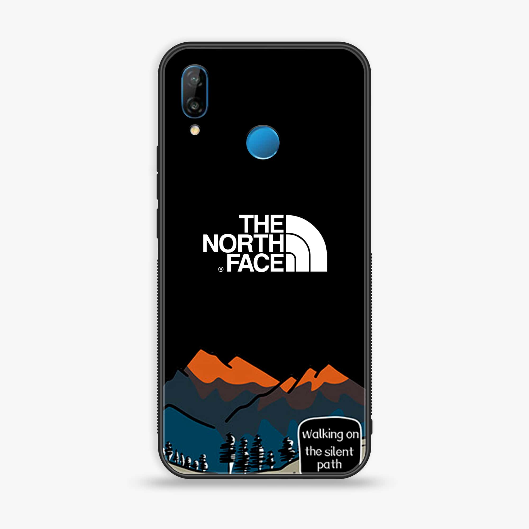 Huawei P20 lite - The North Face Series - Premium Printed Glass soft Bumper shock Proof Case
