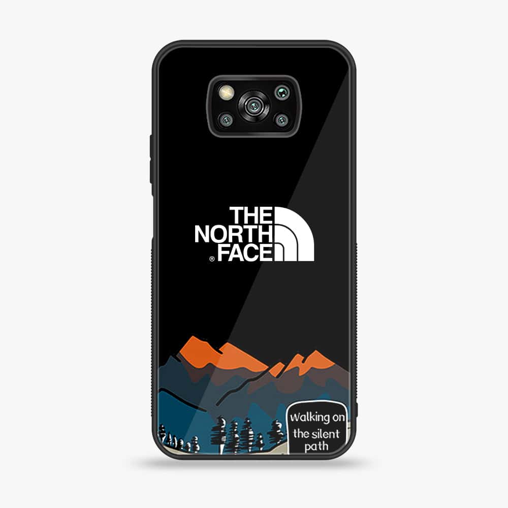 Xiaomi Poco X3 NFC - The North Face Series - Premium Printed Glass soft Bumper shock Proof Case
