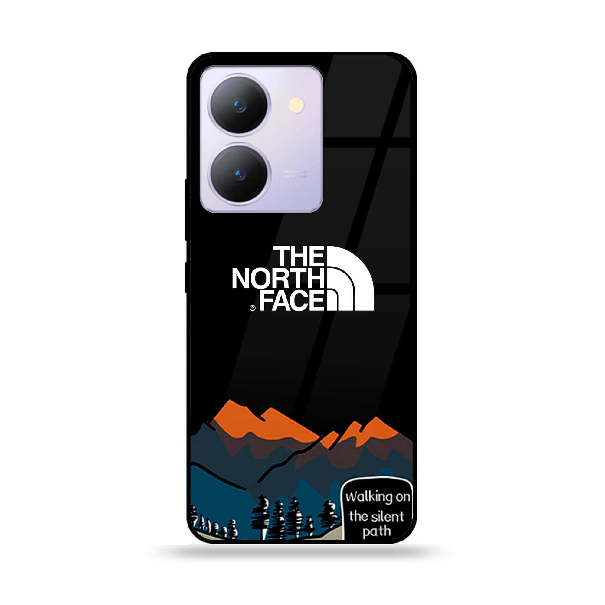 Vivo Y27s - The North Face Series - Premium Printed Glass soft Bumper shock Proof Case