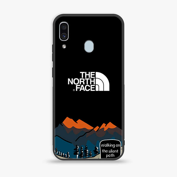 Galaxy A20/A30 - The North Face Design 8 - Premium Printed Glass soft Bumper shock Proof Case CS-19926