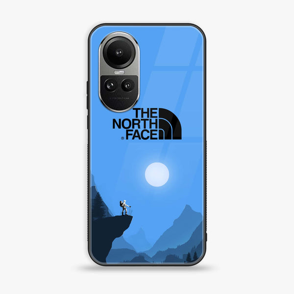 OPPO Reno 10 - The North Face Design 9 - Premium Printed Glass soft Bumper shock Proof Case CS-15657