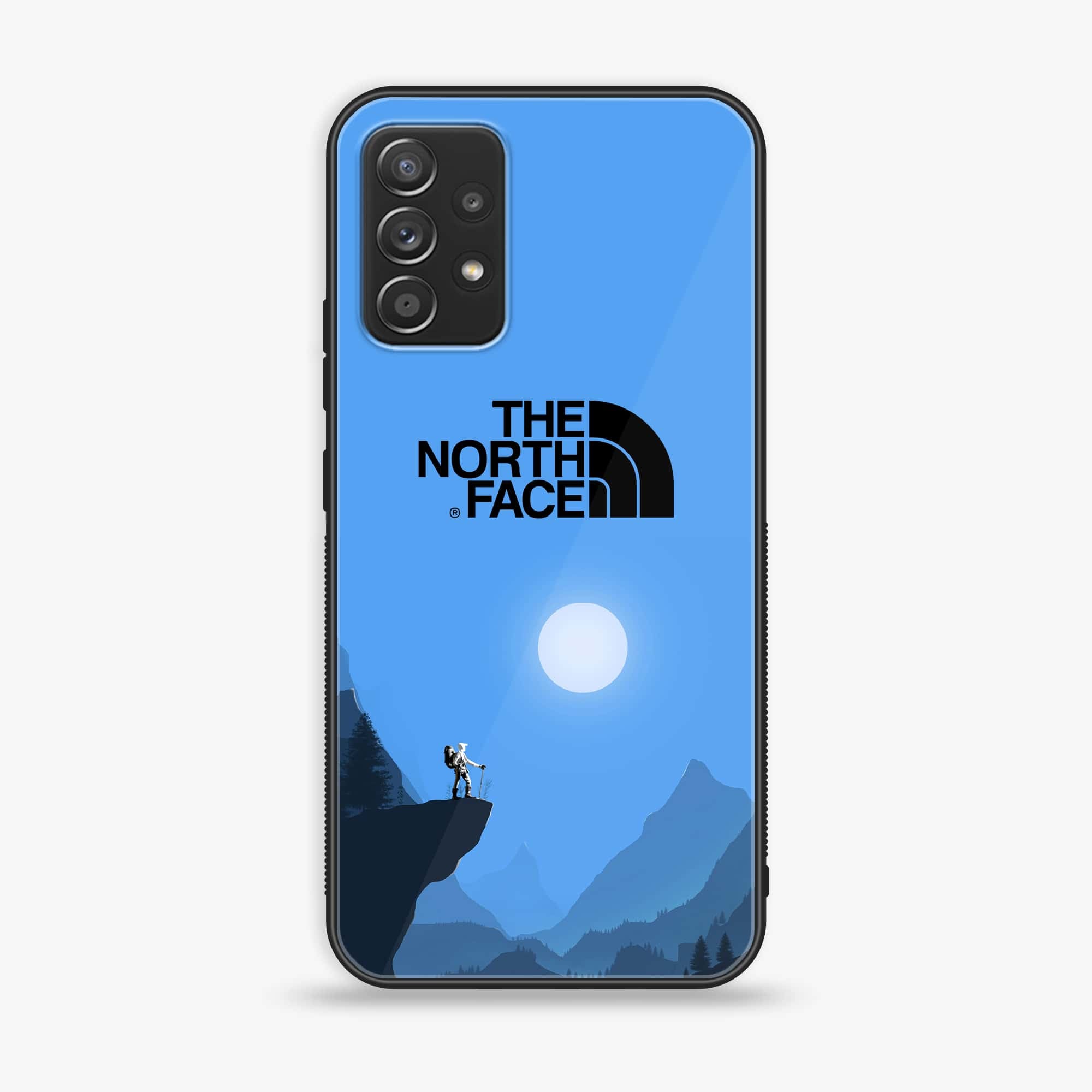 Samsung Galaxy A52 - The North Face Series - Premium Printed Glass soft Bumper shock Proof Case