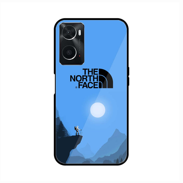 Oppo A76 The North Face Series Design 9  Premium Printed Glass soft Bumper shock Proof Case  CS-20434