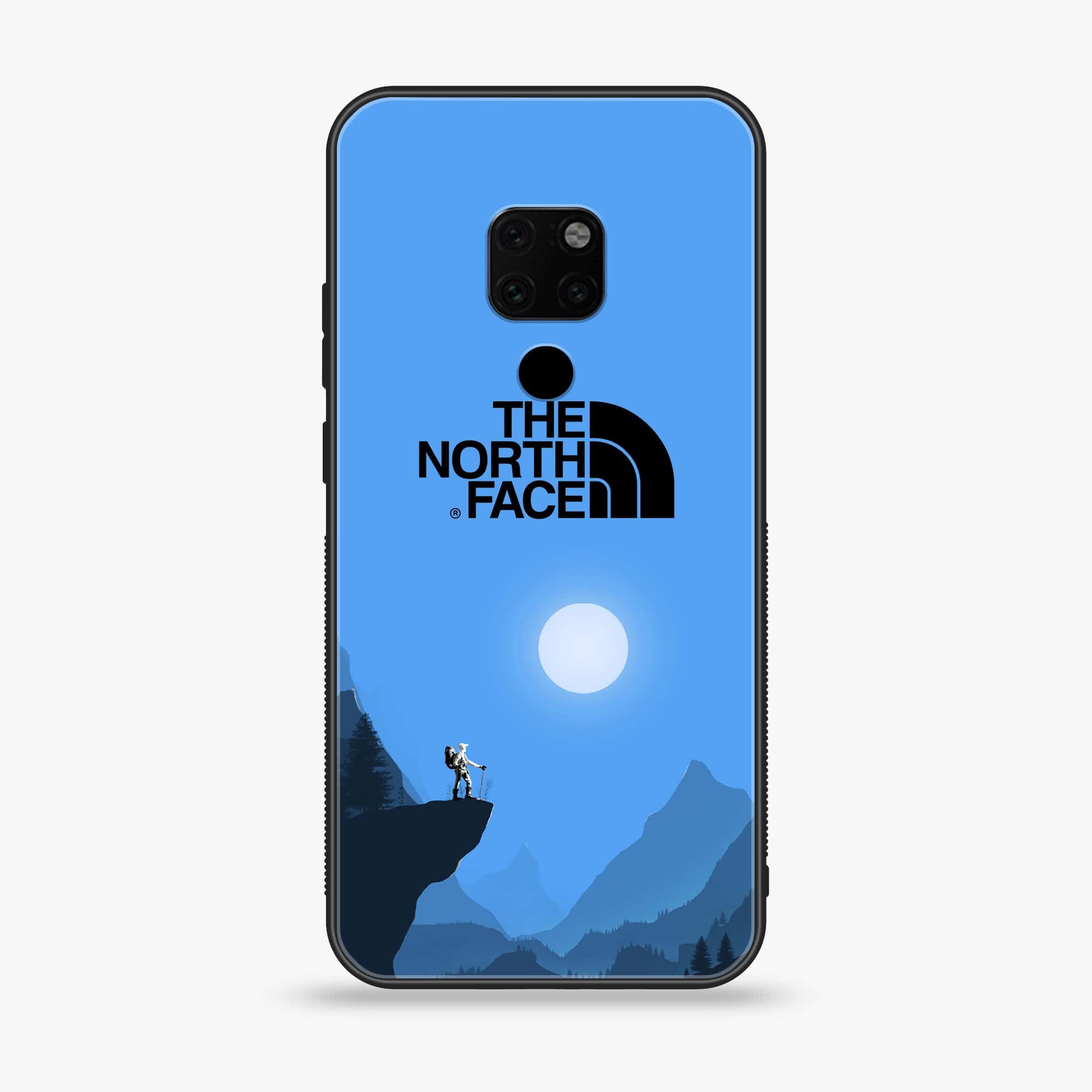 Huawei Mate 20 - The North Face Series - Premium Printed Glass soft Bumper shock Proof Case