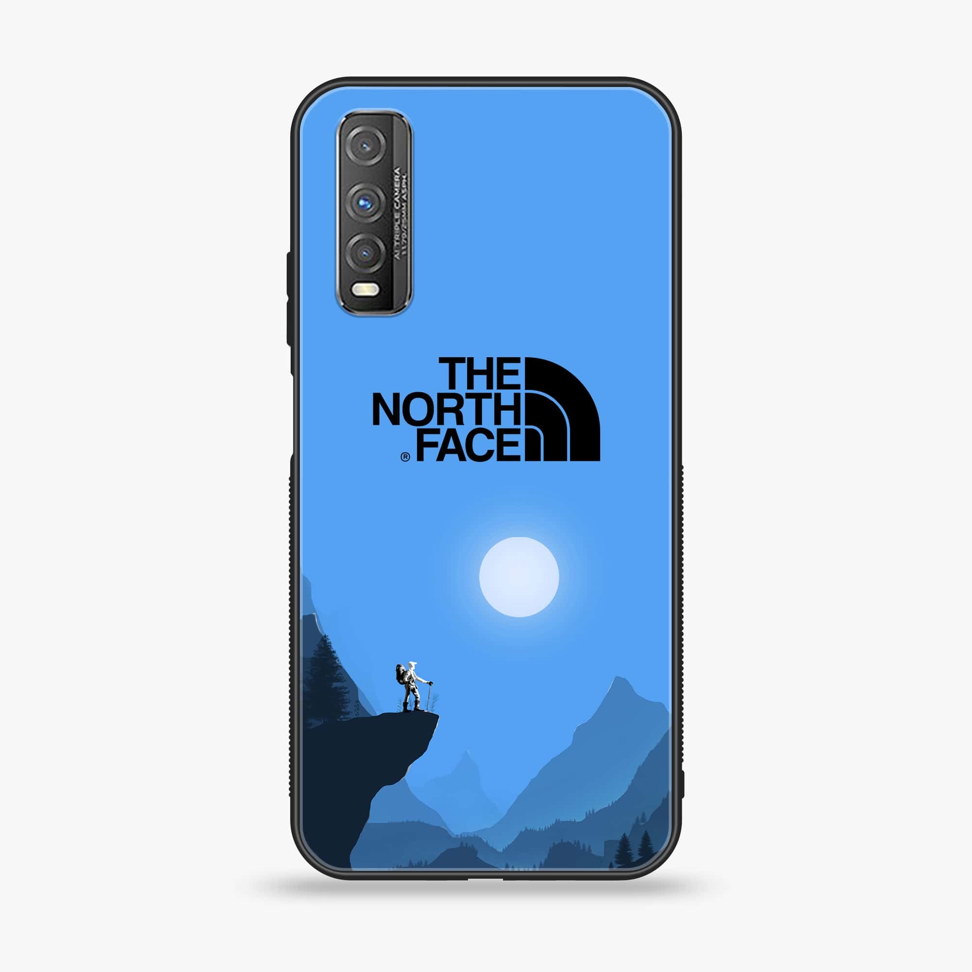 Vivo Y51s - The North Face Series - Premium Printed Glass soft Bumper shock Proof Case