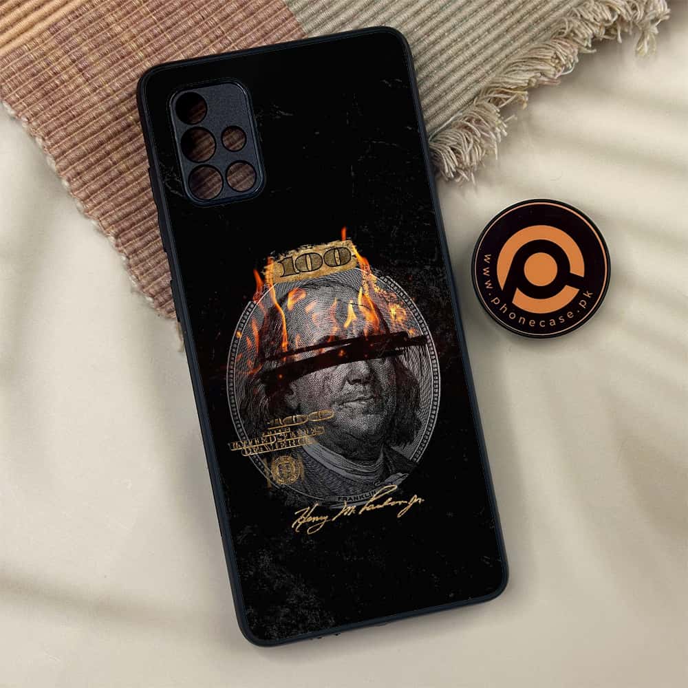 Samsung Galaxy A71 - Dollar Series - Premium Metal Printed soft Bumper shock Proof Case