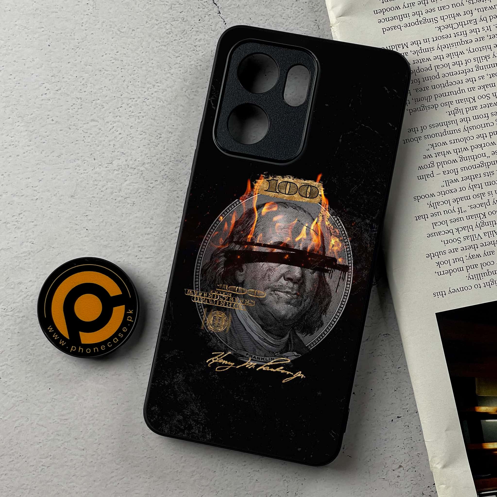 Oppo Reno 13F - Dollar Series - Premium Metal Printed Soft Bumper Shockproof Case