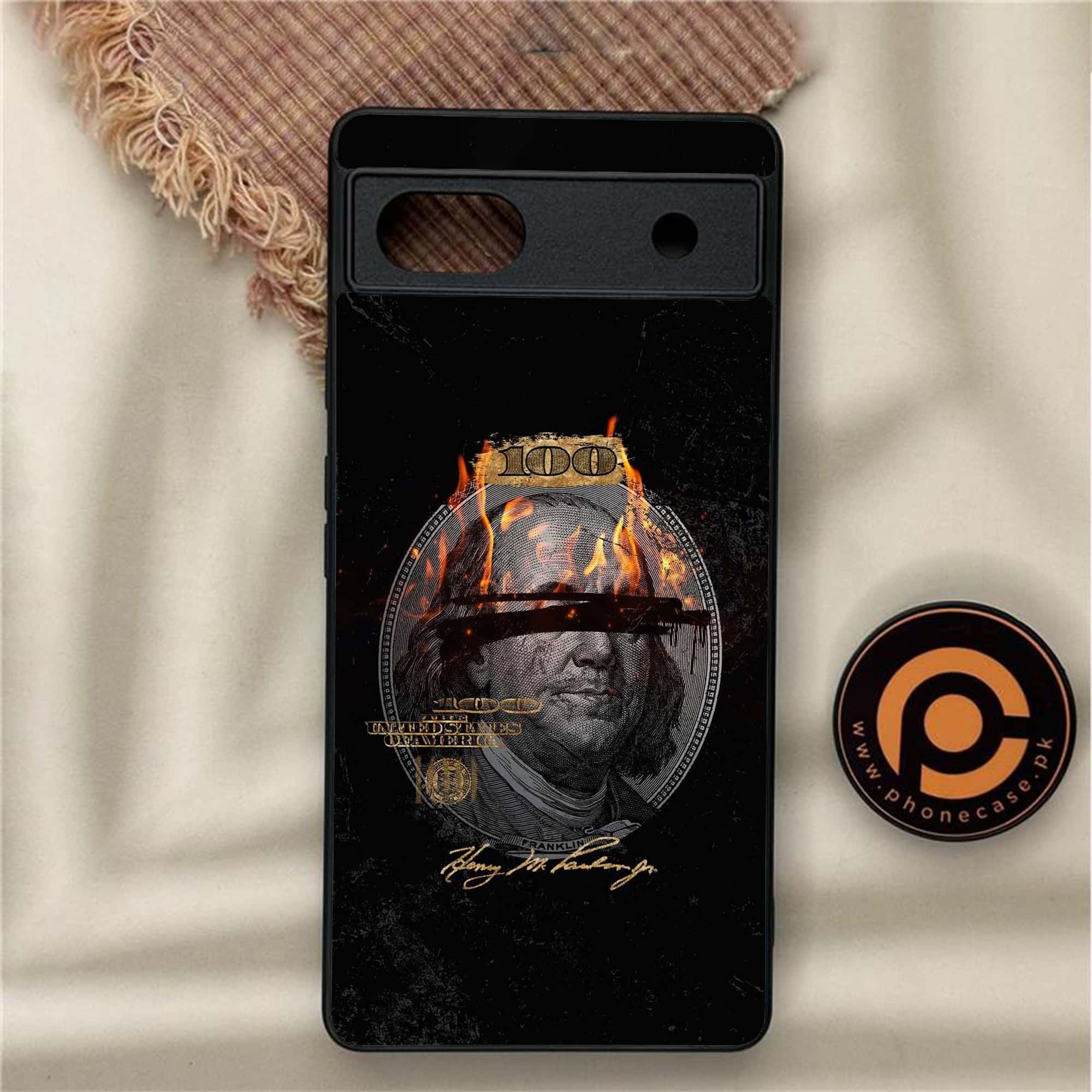 Google Pixel 6A - Dollar Series - Premium Metal Printed soft Bumper Shock Proof Case