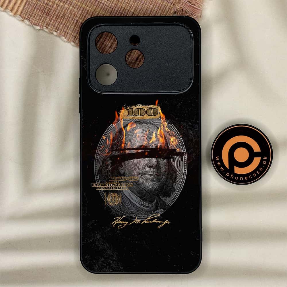 Tecno Spark 40 - Dollar Series - Premium Metal Printed soft Bumper shock Proof Case