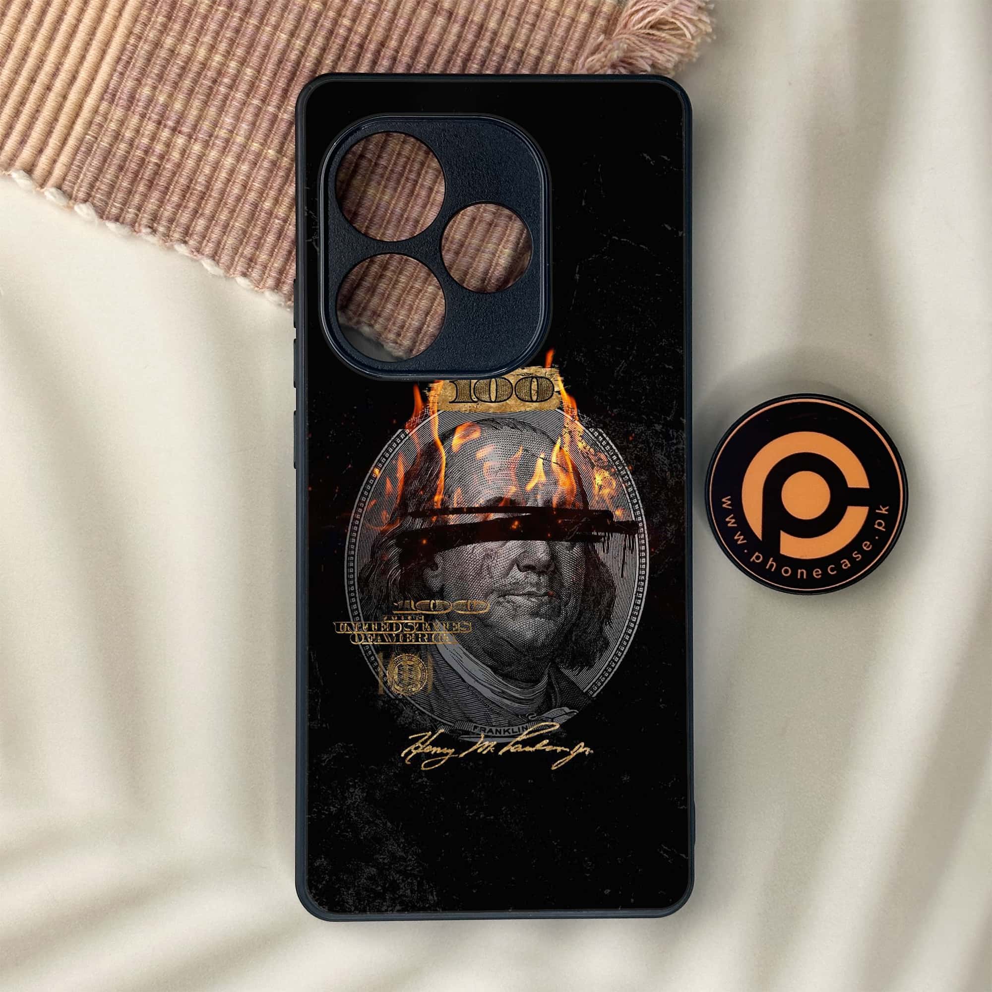 Realme GT 6 - Dollar Series - Premium Metal Printed soft Bumper shock Proof Case