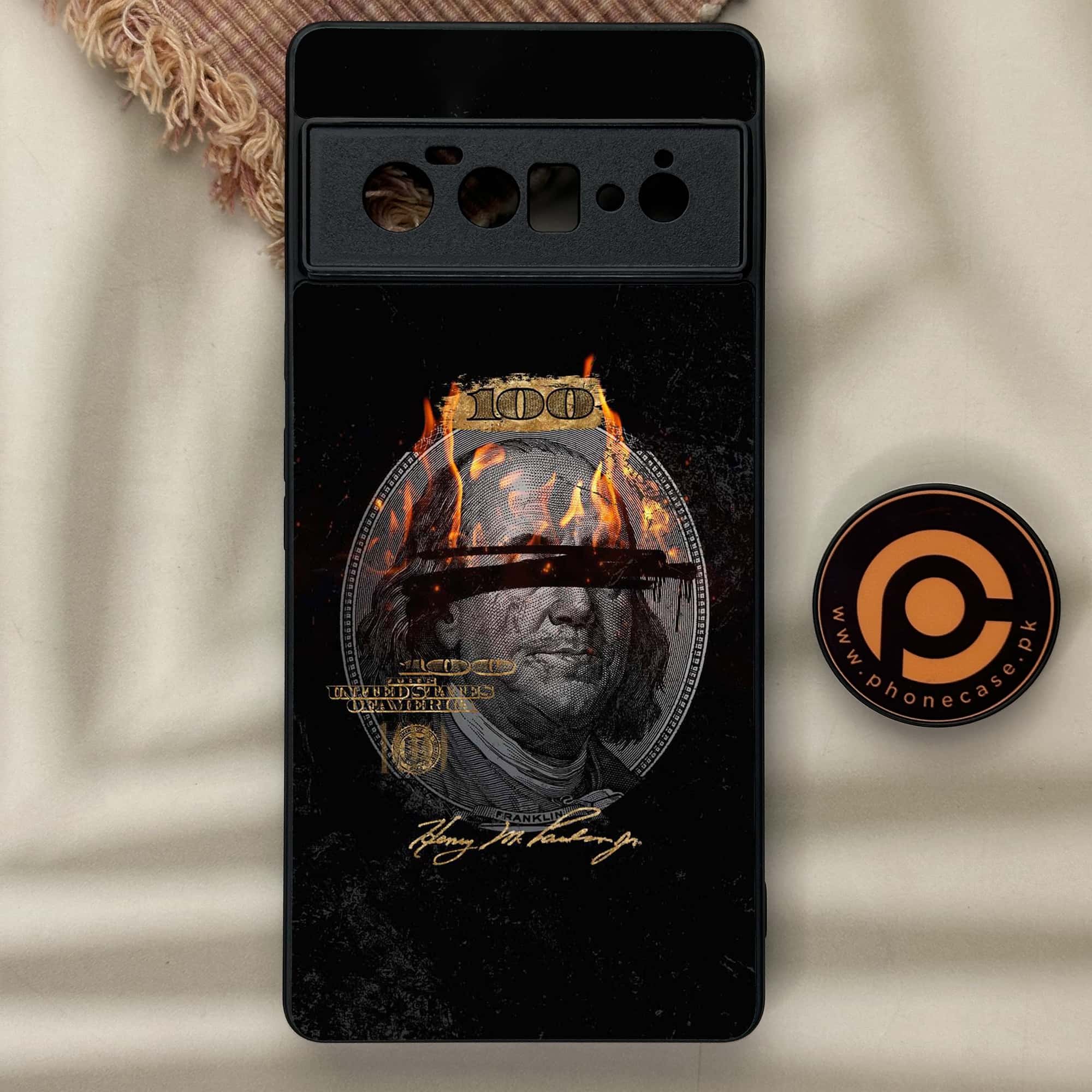 Google Pixel 6 Pro - Dollar Series - Premium Metal Printed soft Bumper Shock Proof Case