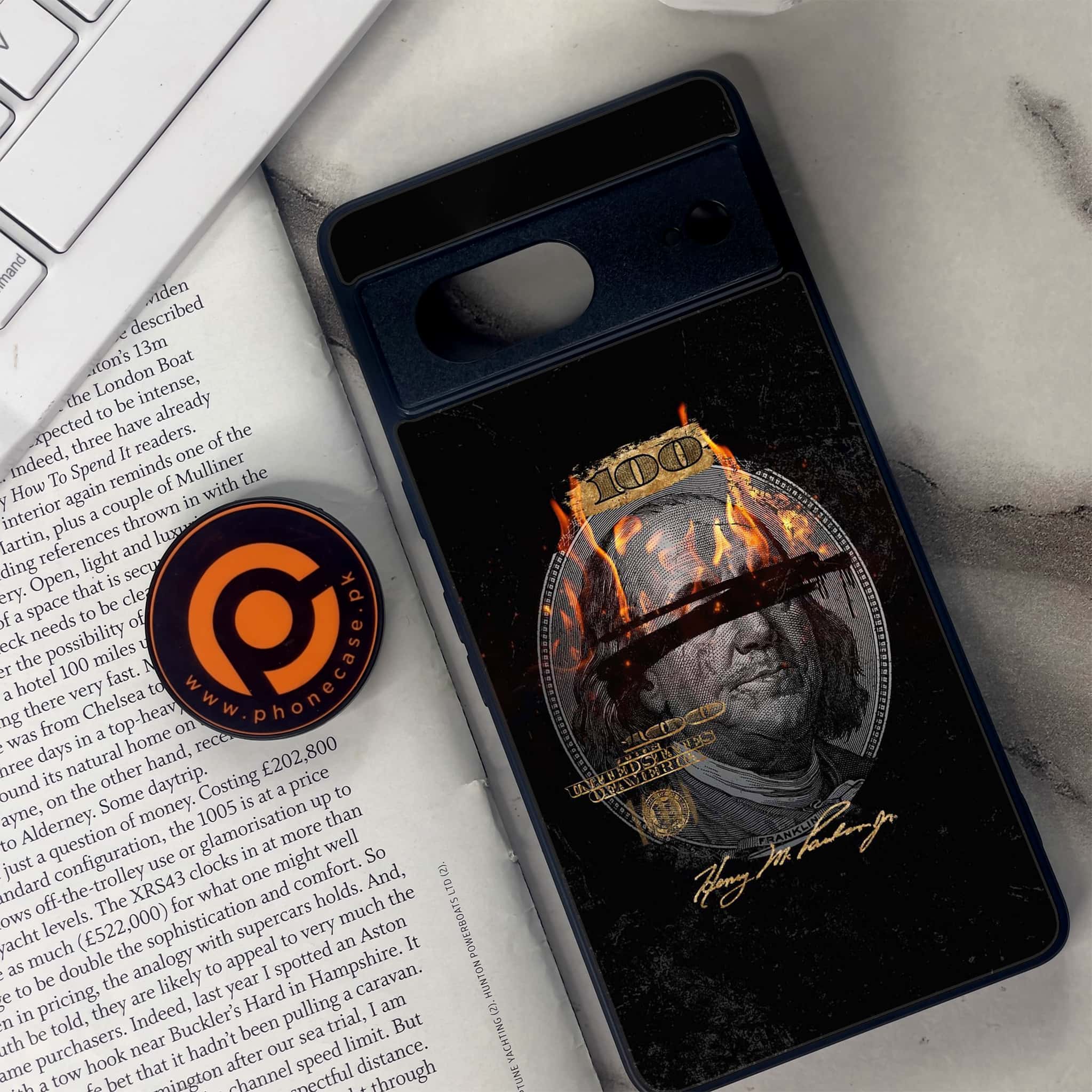 Google Pixel 7 - Dollar Series - Premium Metal Printed soft Bumper Shock Proof Case