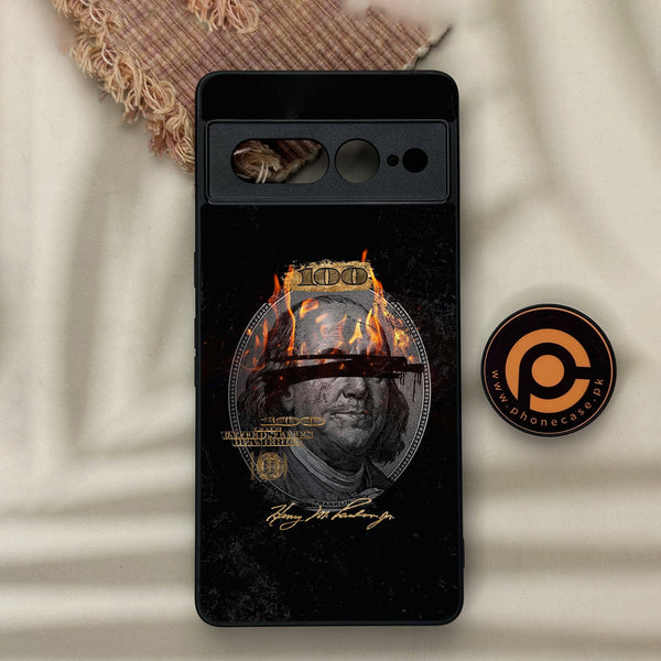 Google Pixel 7 Pro - Dollar Series - Premium Metal Printed soft Bumper Shock Proof Case