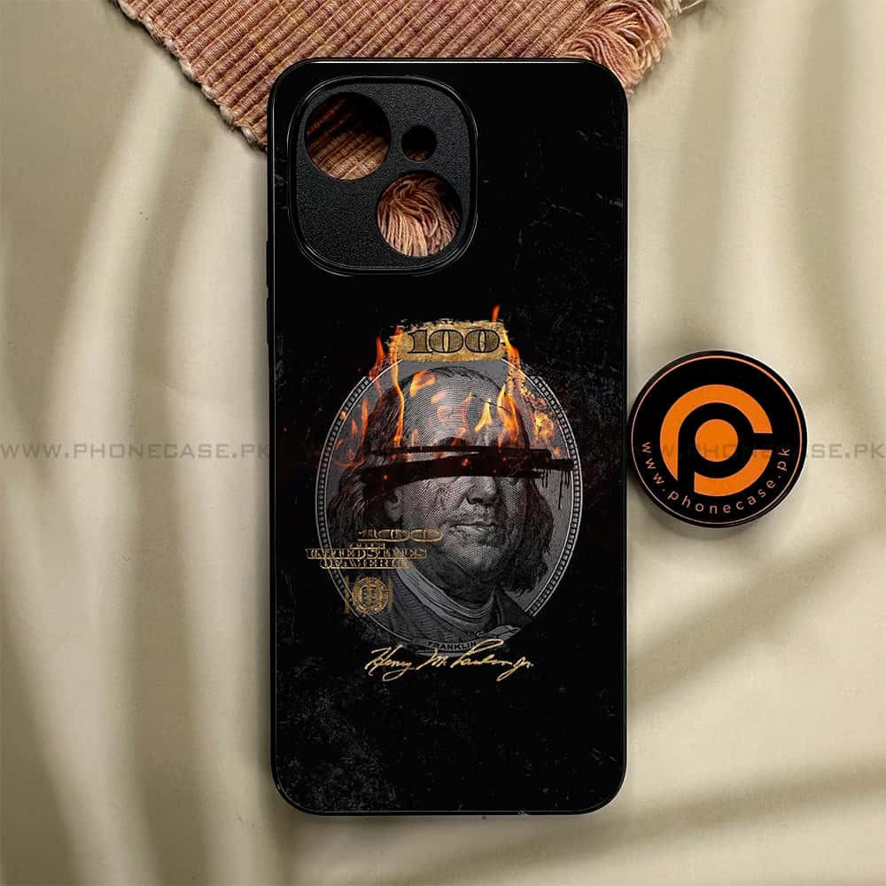 Tecno Spark 40C - Dollar Series - Premium Metal Printed soft Bumper shock Proof Case
