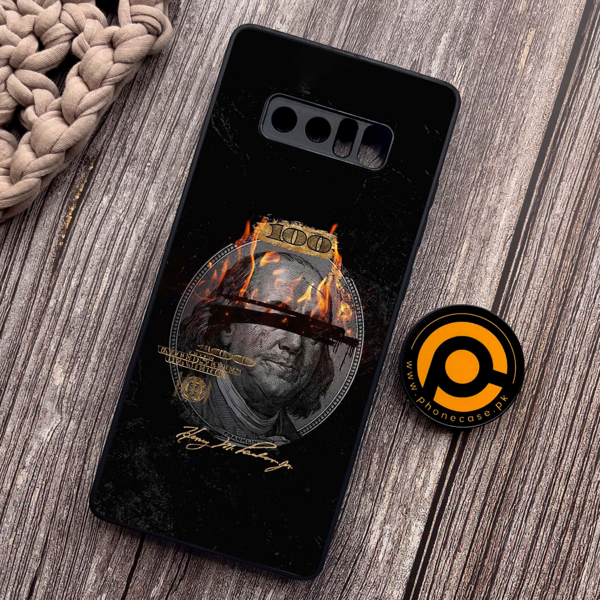 Samsung Galaxy Note 8 - Dollar Series - Premium Metal Printed soft Bumper shock Proof Case